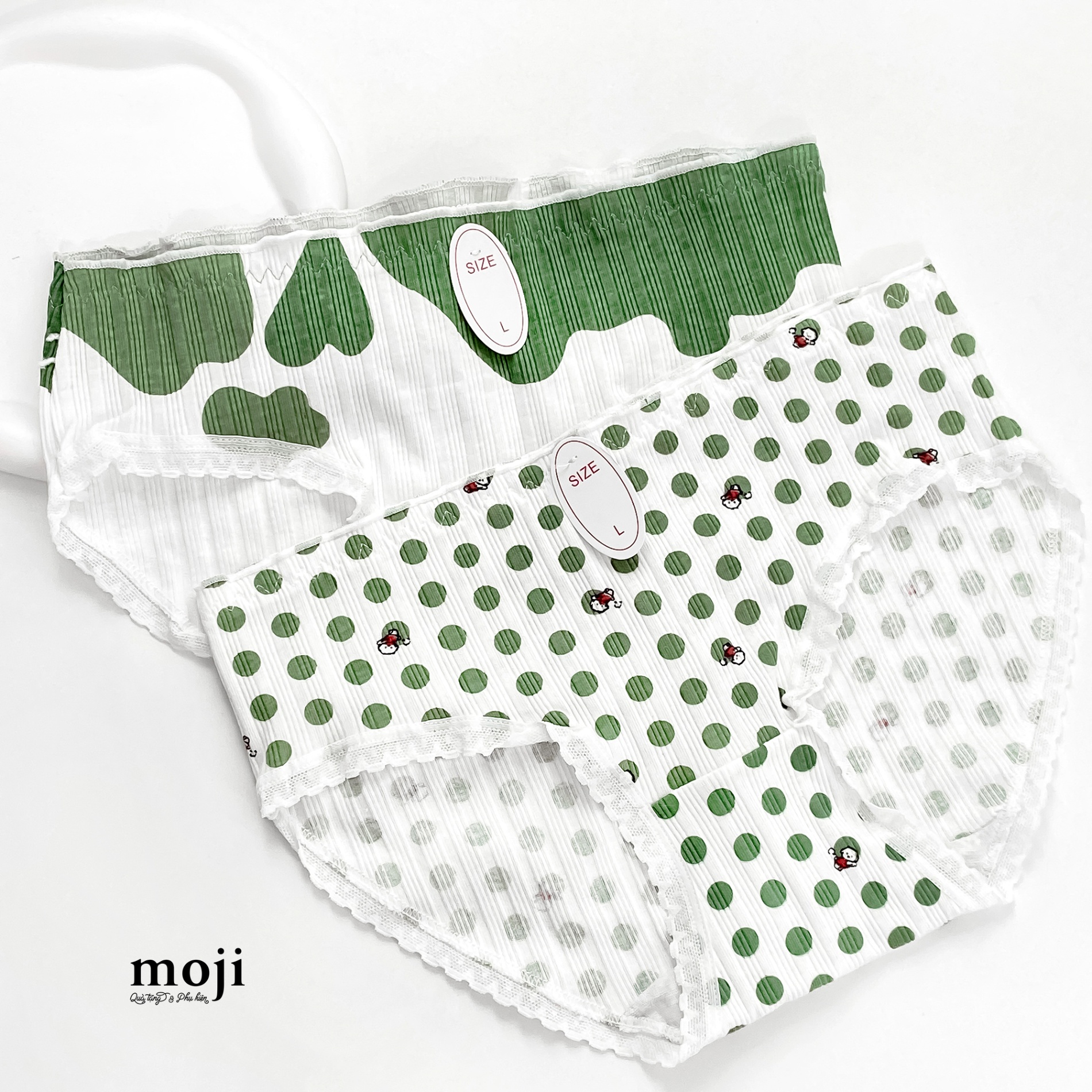 Quần chip MJ Cute dog green life straight line có viền