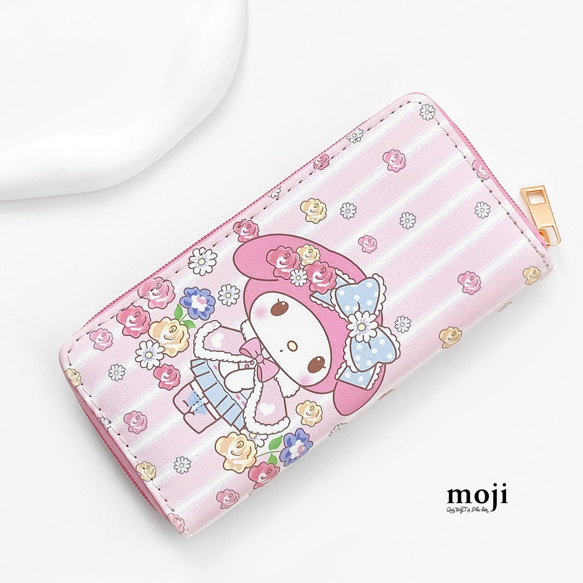 Ví da dáng dài Sanrio family My Melody series of flower 10x19