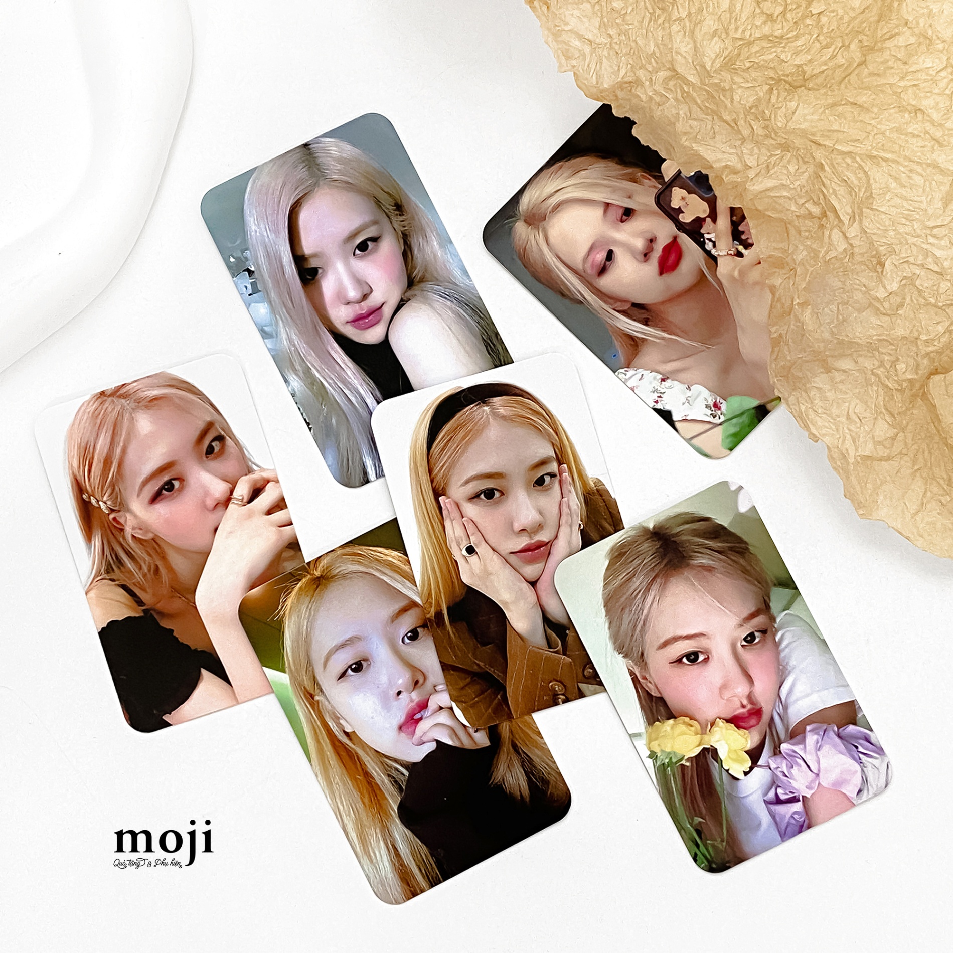 Postcard idol BLACKPINK Rosé colorful guitar set6