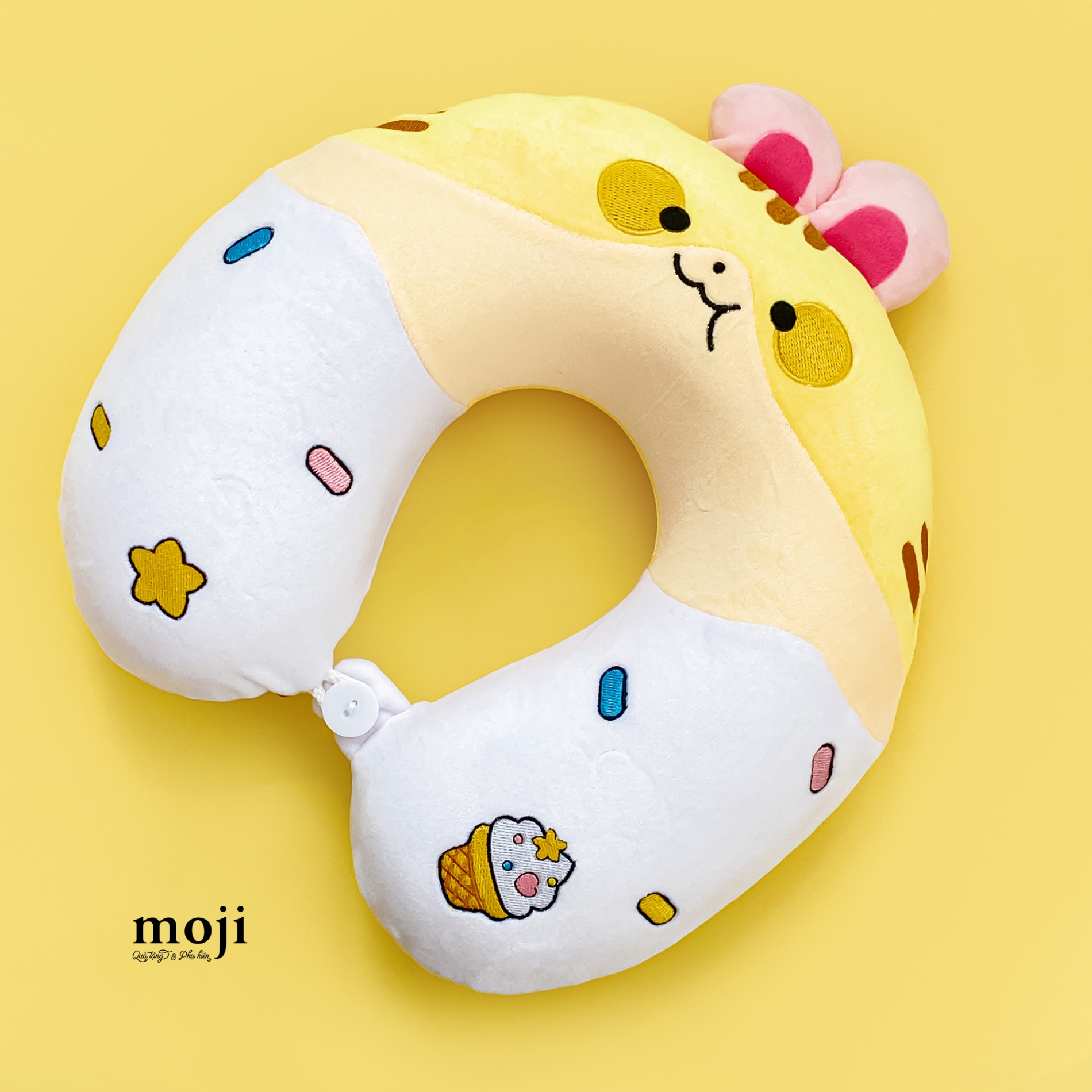 Gấu bông chữ U MZ ruột cao su Lookii Kat Icekreams Cabbit happy face
