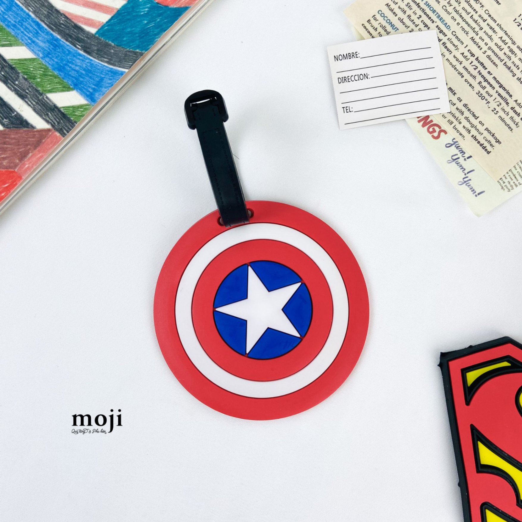 Luggage tag Siêu nhân Captain American shield