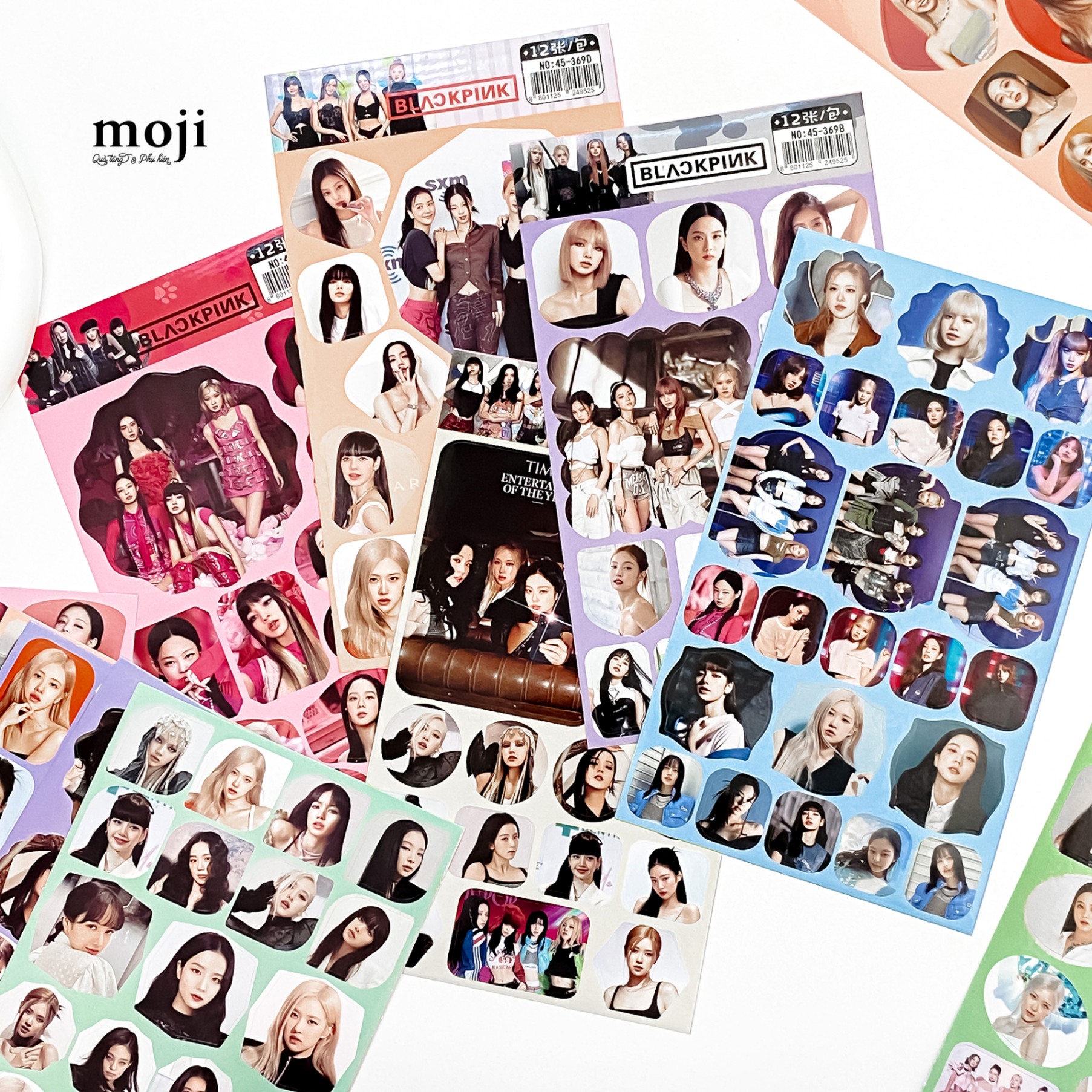 Sticker idol BLACKPINK colorful time set12