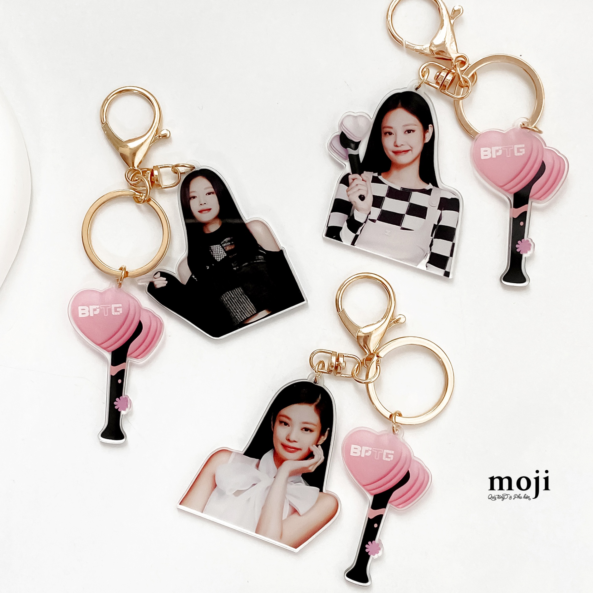 Móc khóa idol BLACKPINK Jennie THE GAME lightstick flower