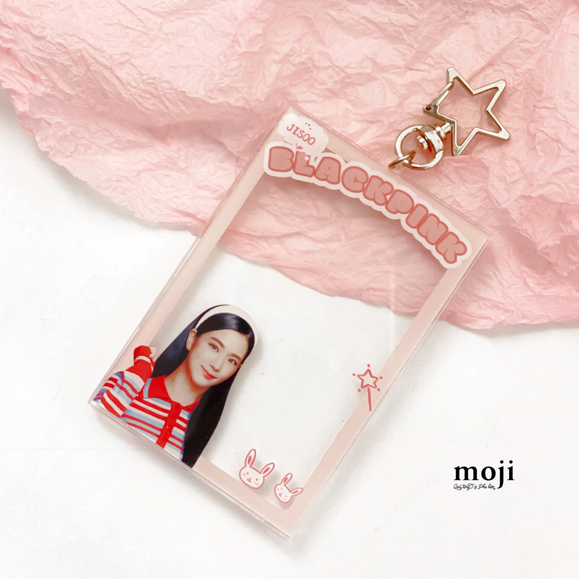Móc khóa idol đa năng đựng card BLACKPINK Jisoo rabbit
