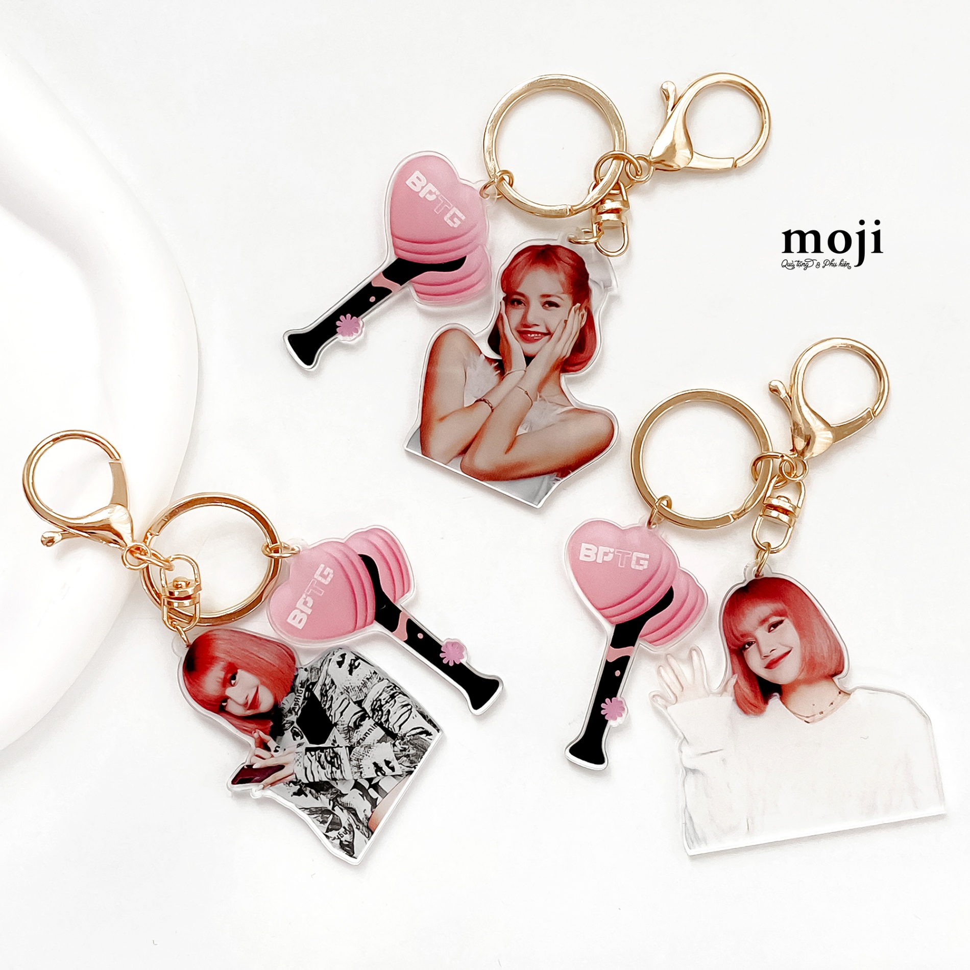 Móc khóa idol BLACKPINK Lisa THE GAME lightstick flower