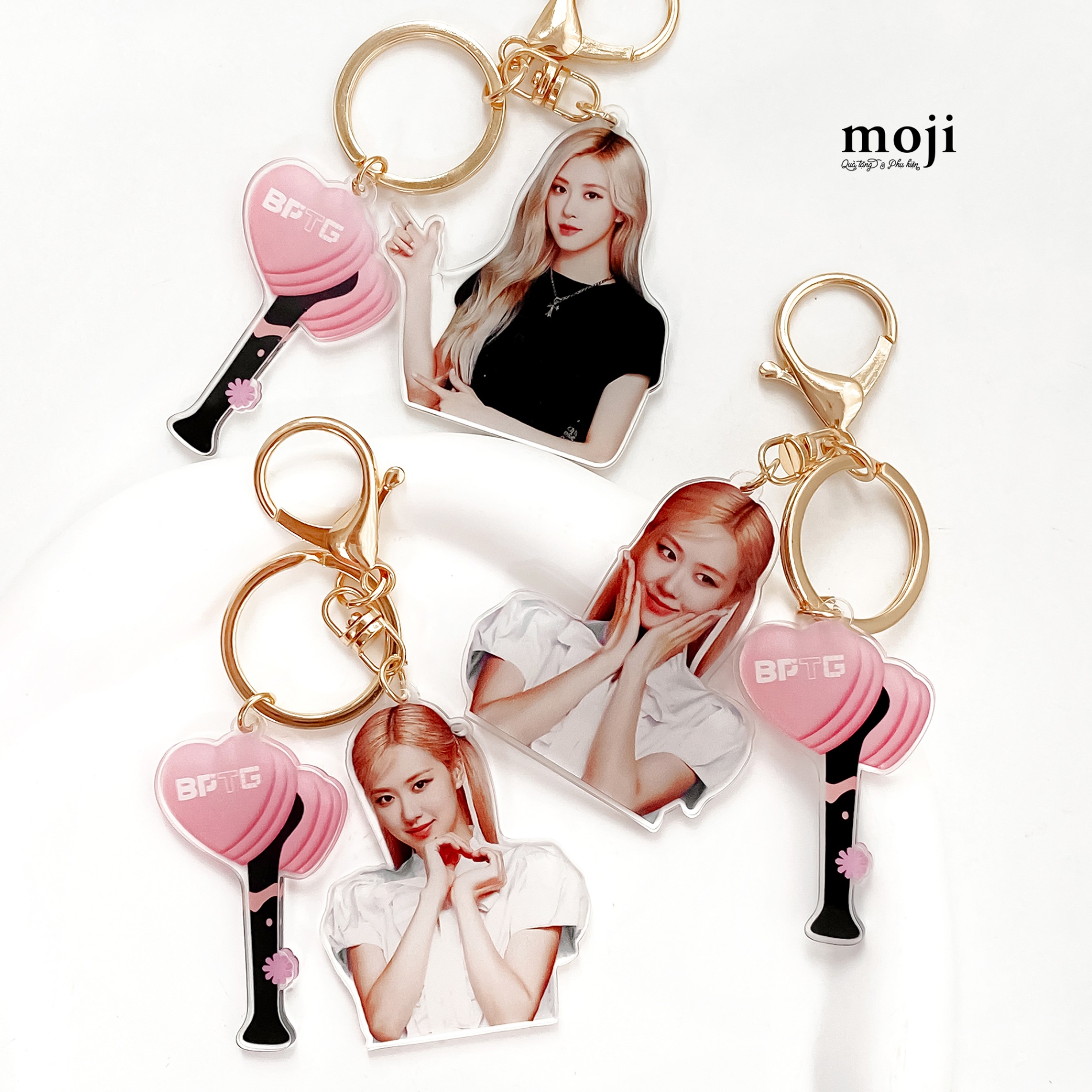Móc khóa idol BLACKPINK Rosé THE GAME lightstick flower