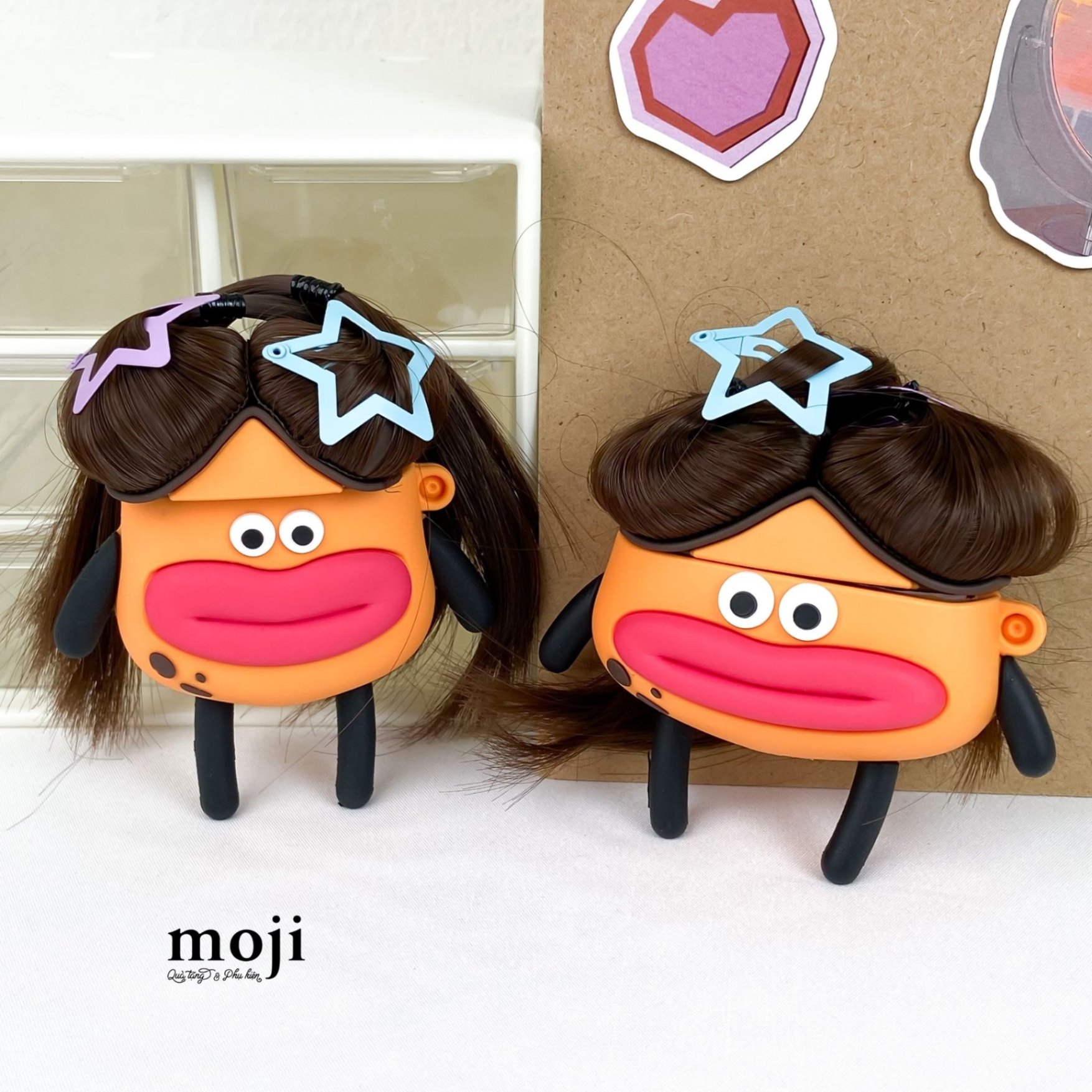 Case Airpods Funny vibes Funny animal môi dày có tóc