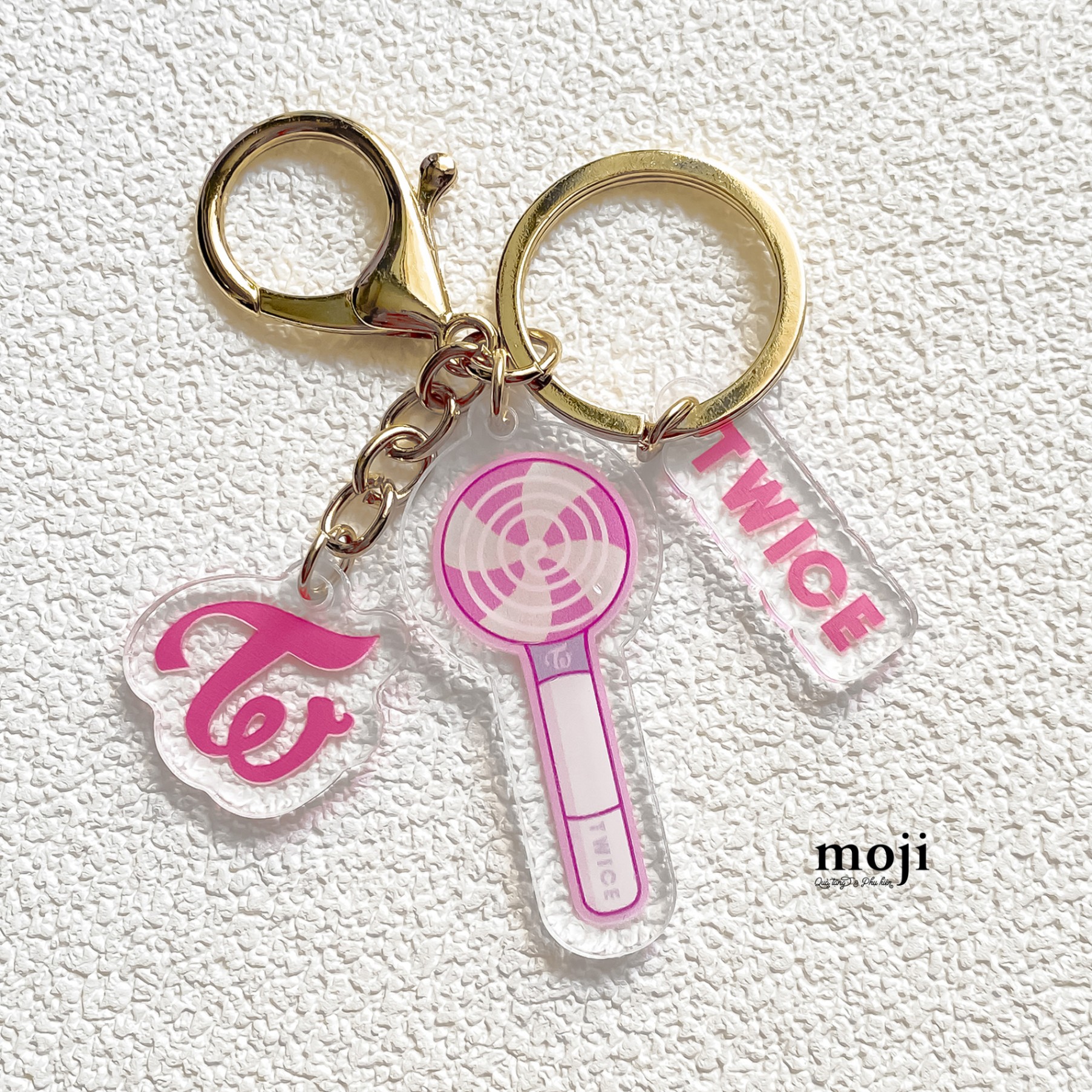 Móc khóa idol TWICE Lightstick logo