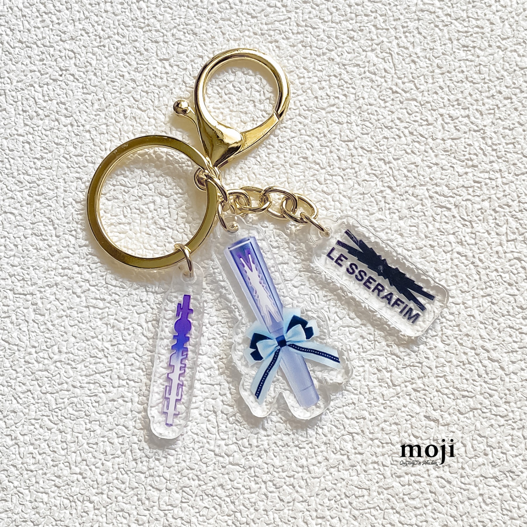 Móc khóa idol LE SSERAFIM Lightstick logo