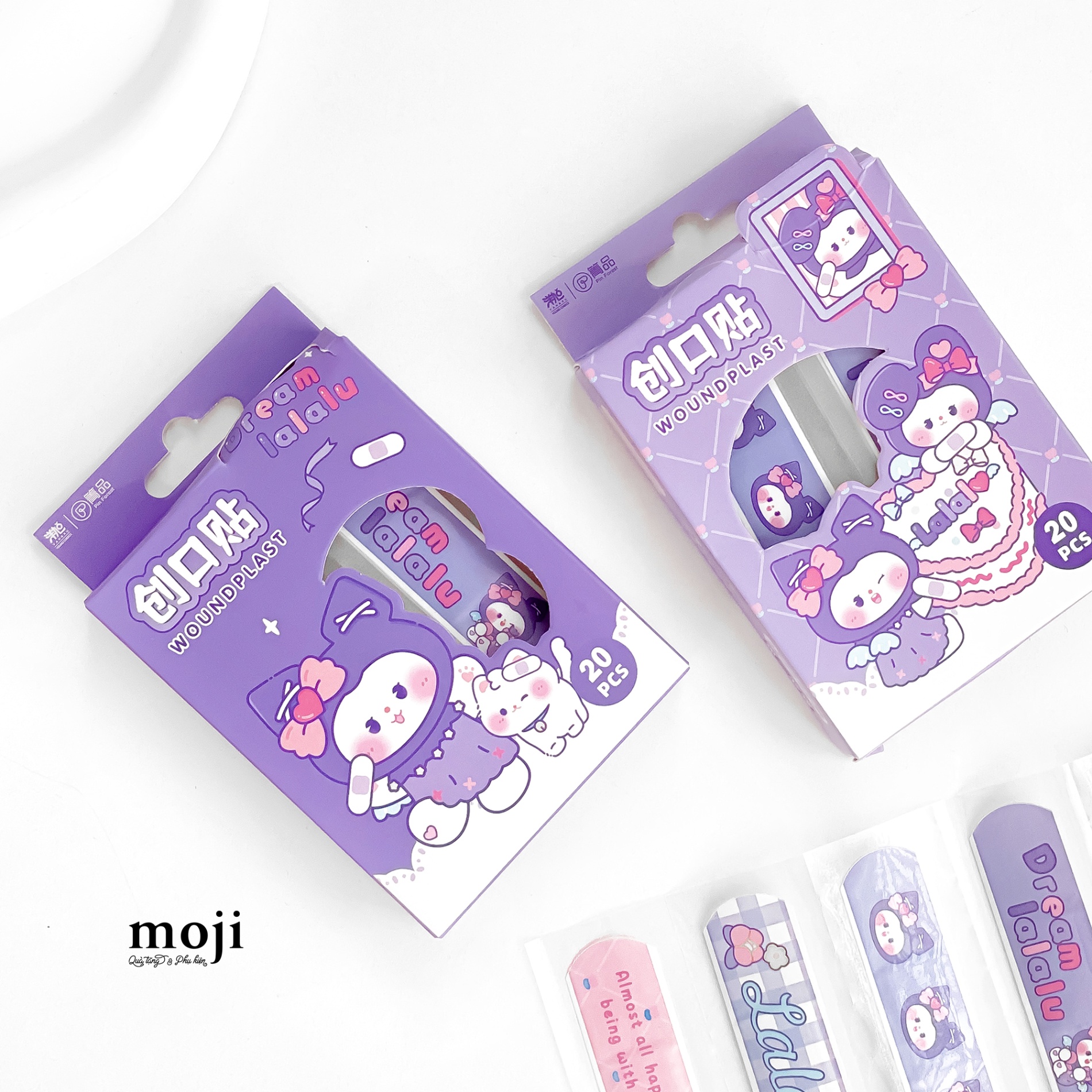 Băng dán cá nhân hộp Purple animal happy with cat set20