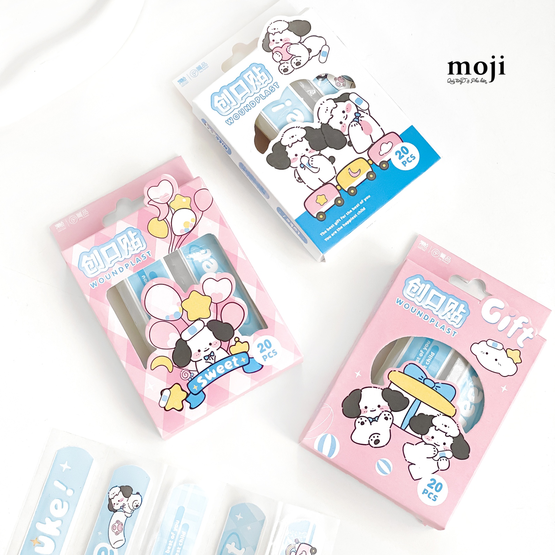 Băng dán cá nhân hộp Cute dog sweet time set20