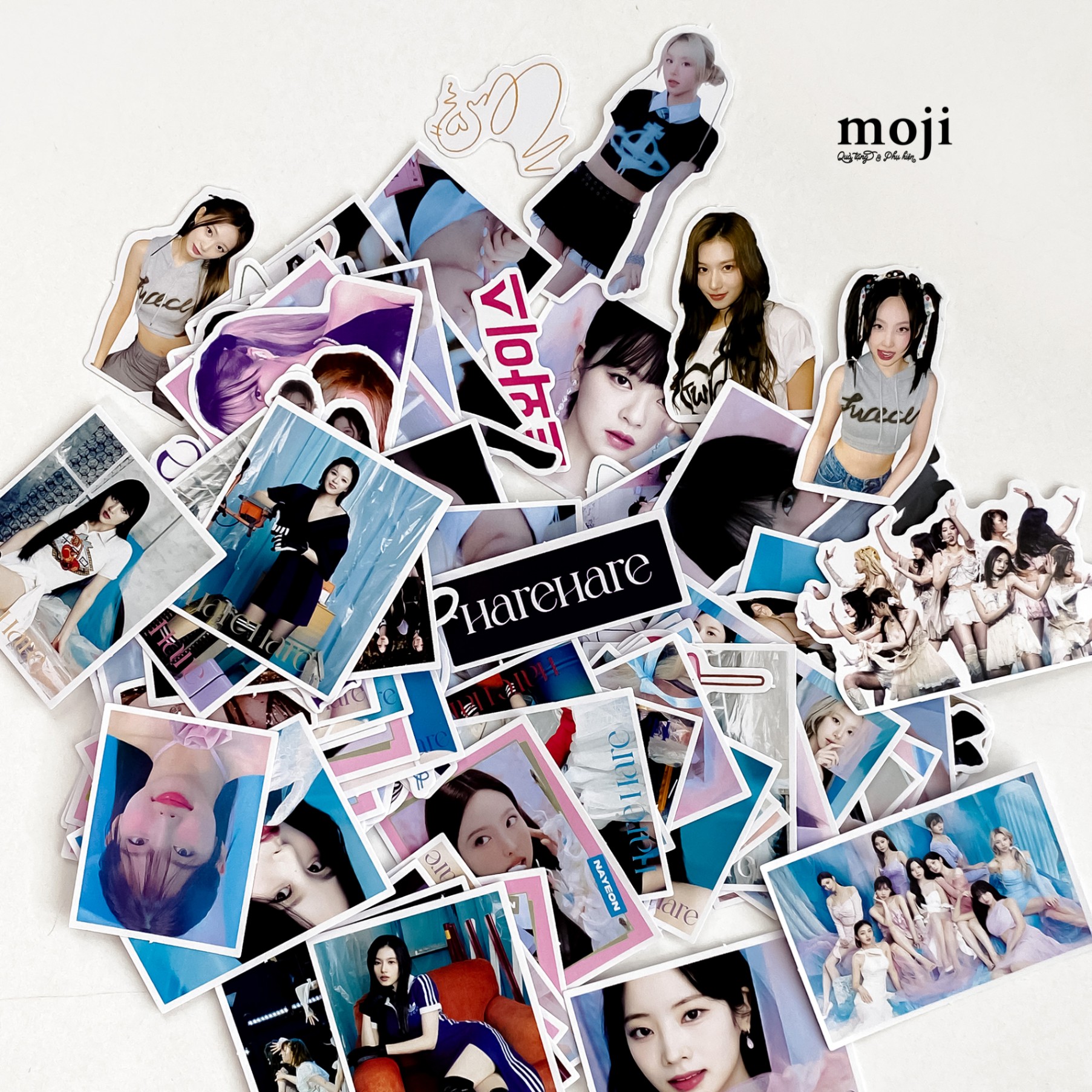 Sticker đa năng dán vali không thấm nước idol TWICE Hare hare 010823 set95