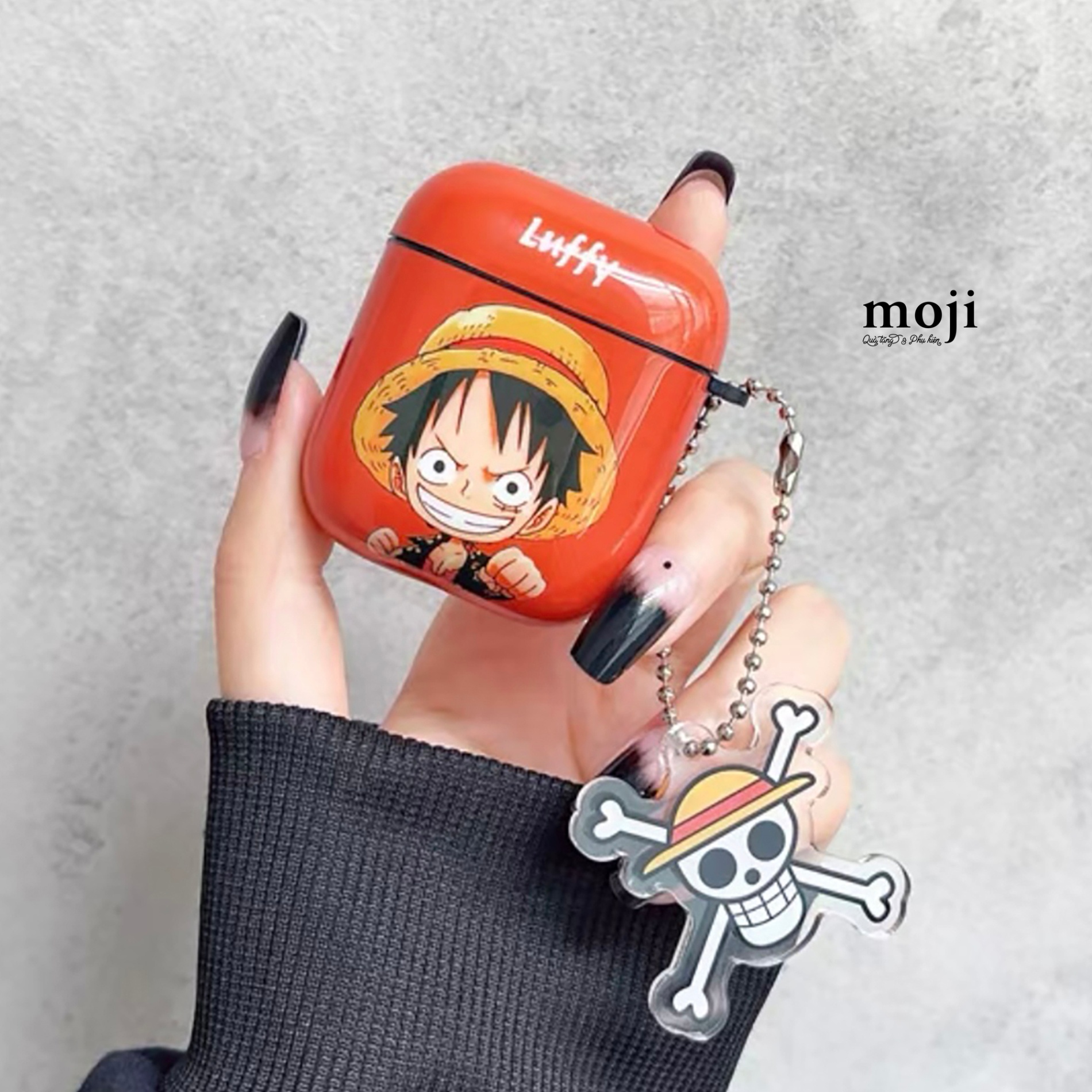 Case Airpods One Piece Luffy kèm móc
