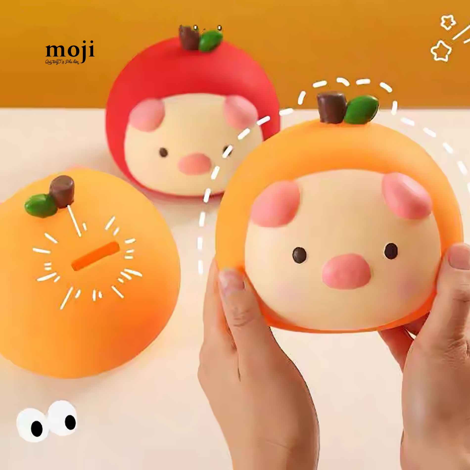 Ống tiết kiệm Cute pig face cosplay fruit 12x13x13