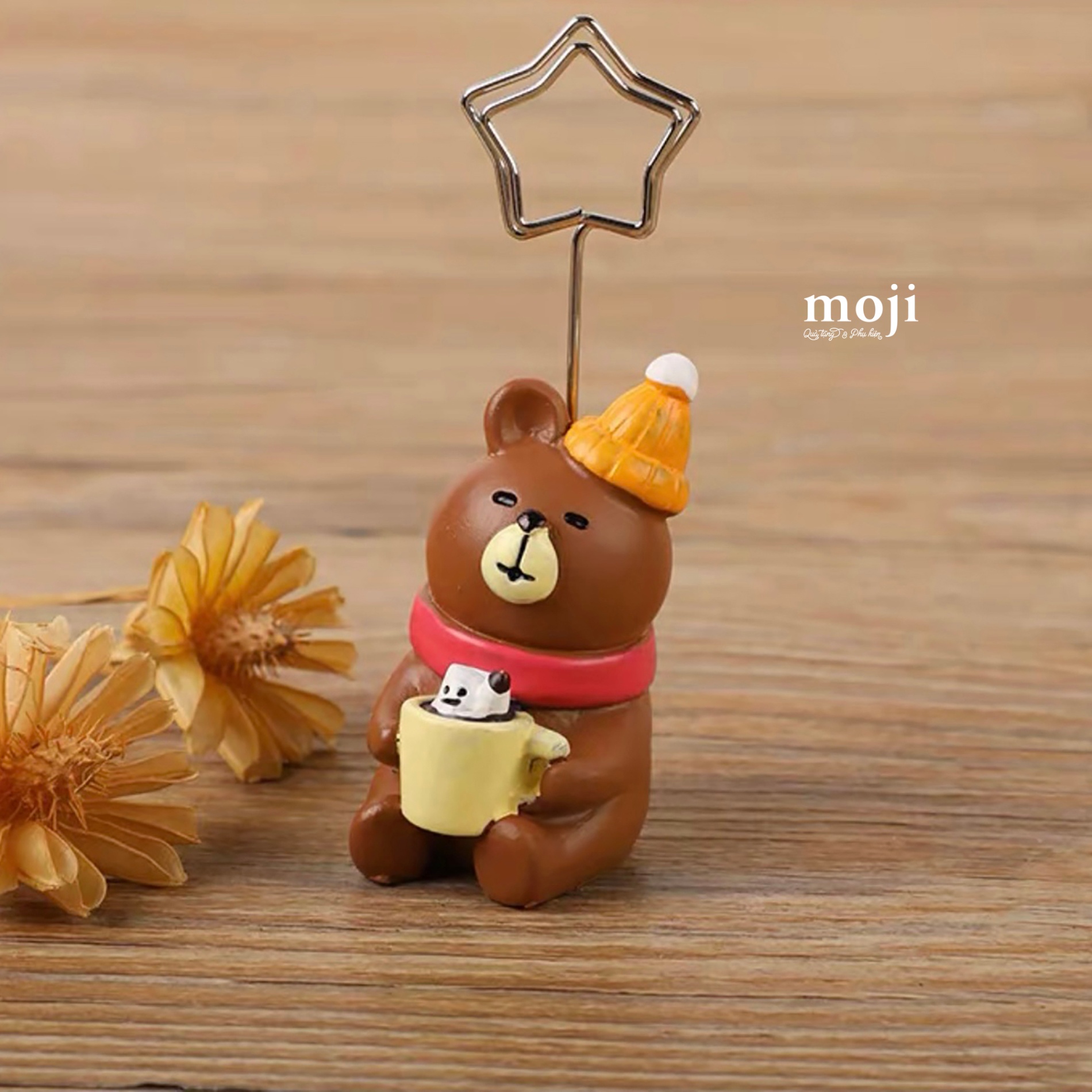 Kẹp ảnh trang trí Baby bear beanie 3x6