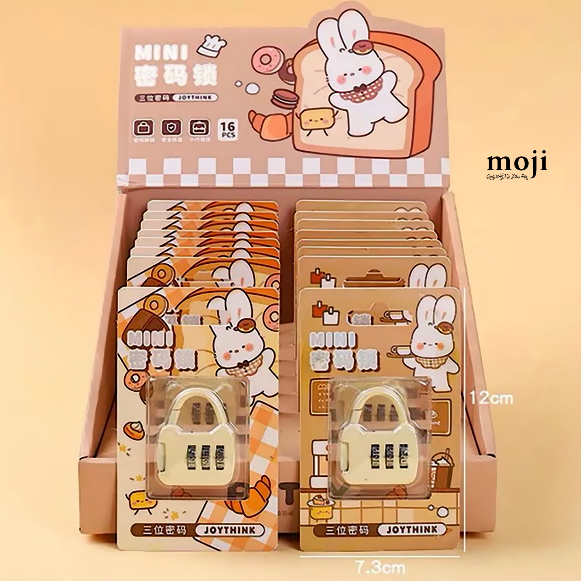 Ổ khóa mini password Rabbit bread coffee time