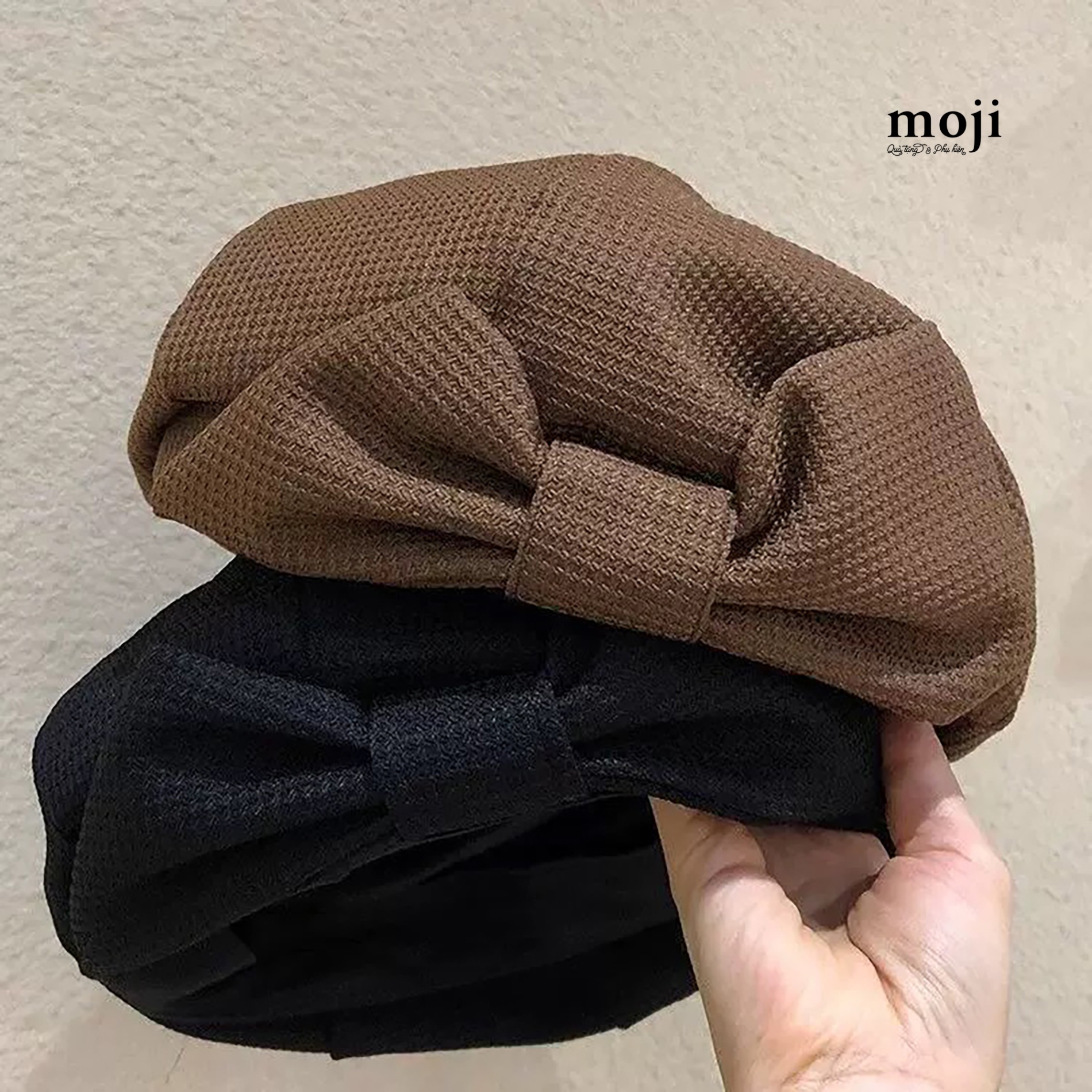 Mũ nón beret Big bow nơ one color