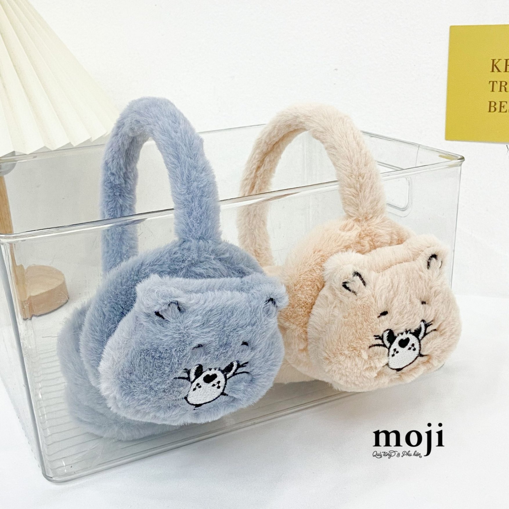 Bịt tai len Baby bear face one color