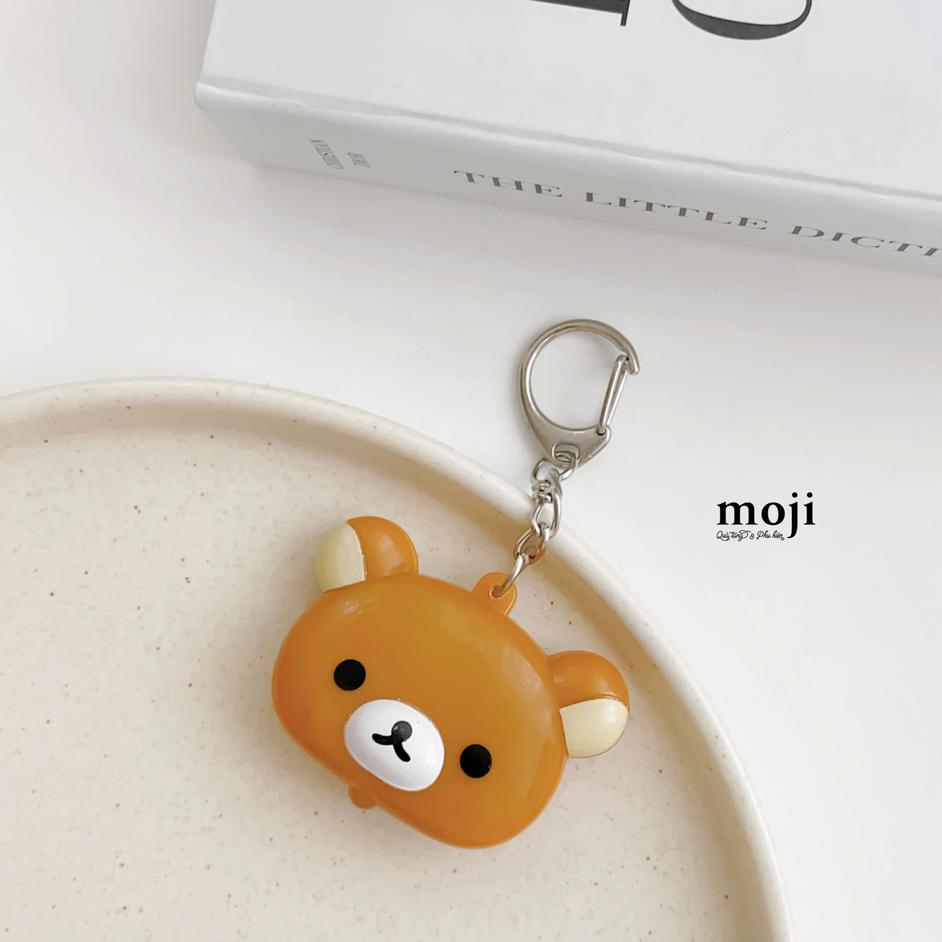 Móc khóa đèn led Gấu Rilakkuma cute face
