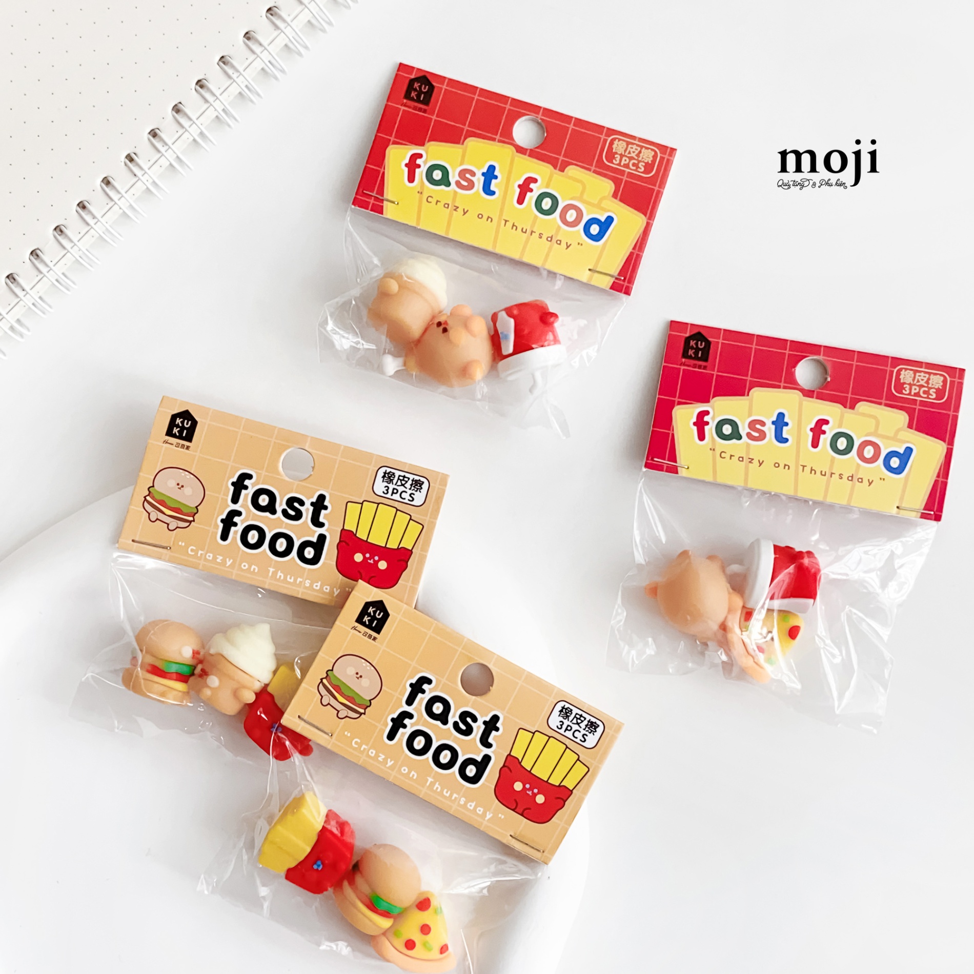 Cục tẩy gôm Fast food crazy on thursday set3