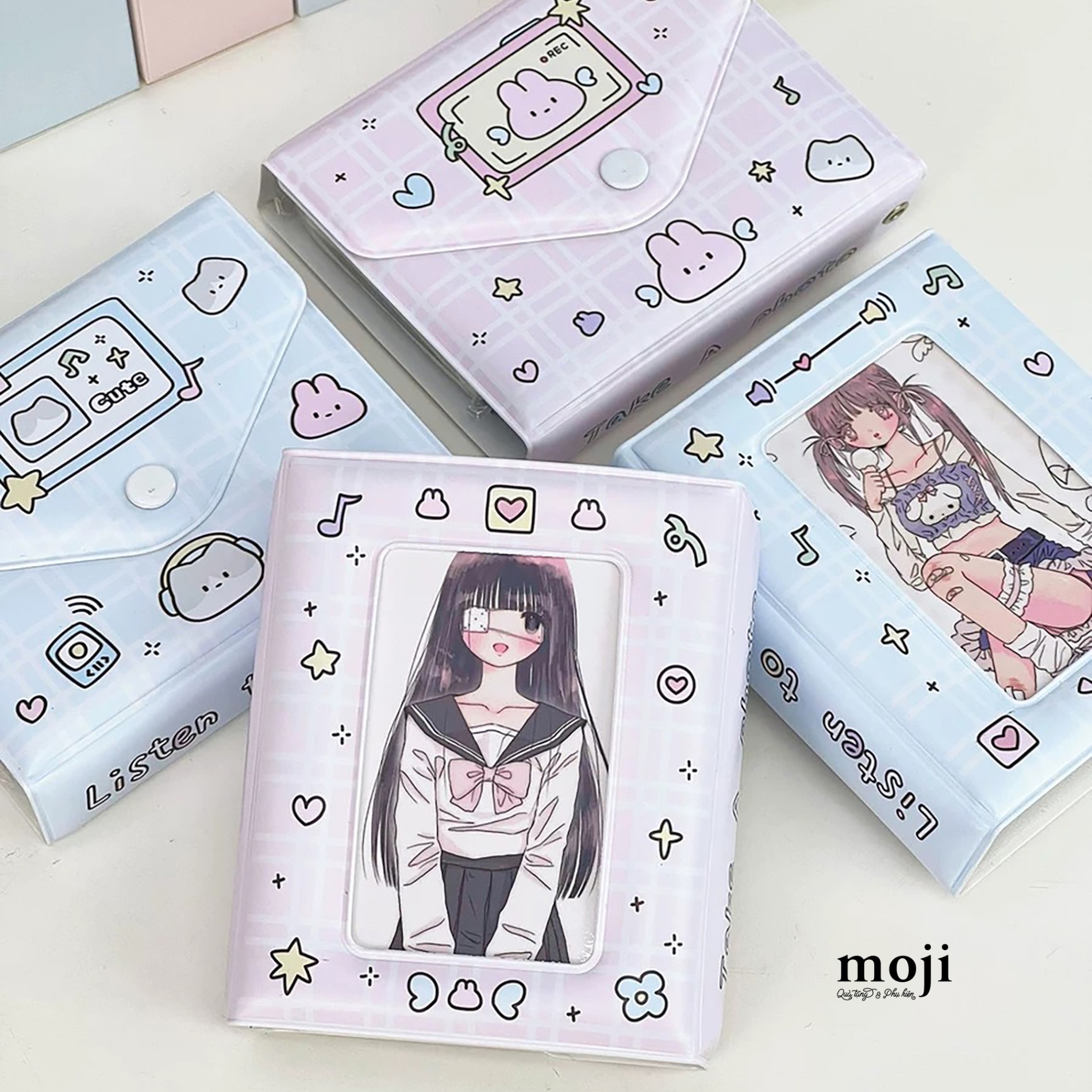 Album ảnh đựng card Square cat rabbit little things cúc bấm 2x8x11