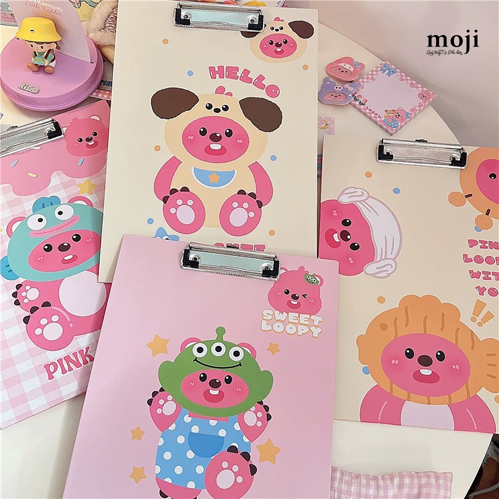 Kẹp tài liệu A4 Hải ly Loopy cosplay cartoon characters 22x31