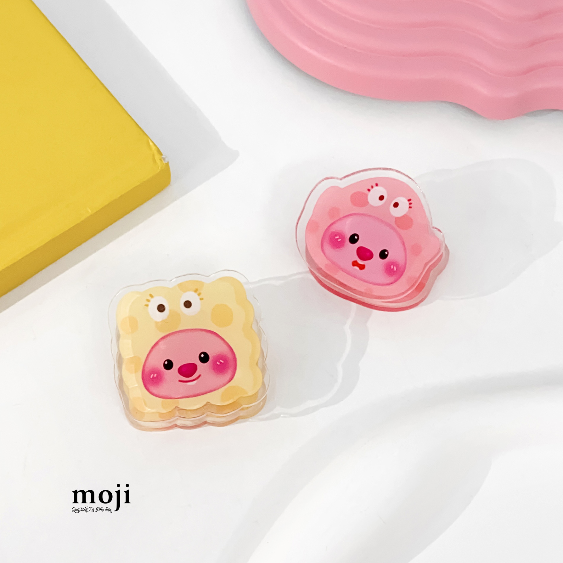 Kẹp tài liệu mini acrylic Hải ly Loopy cosplay SpongeBob Patrick Star