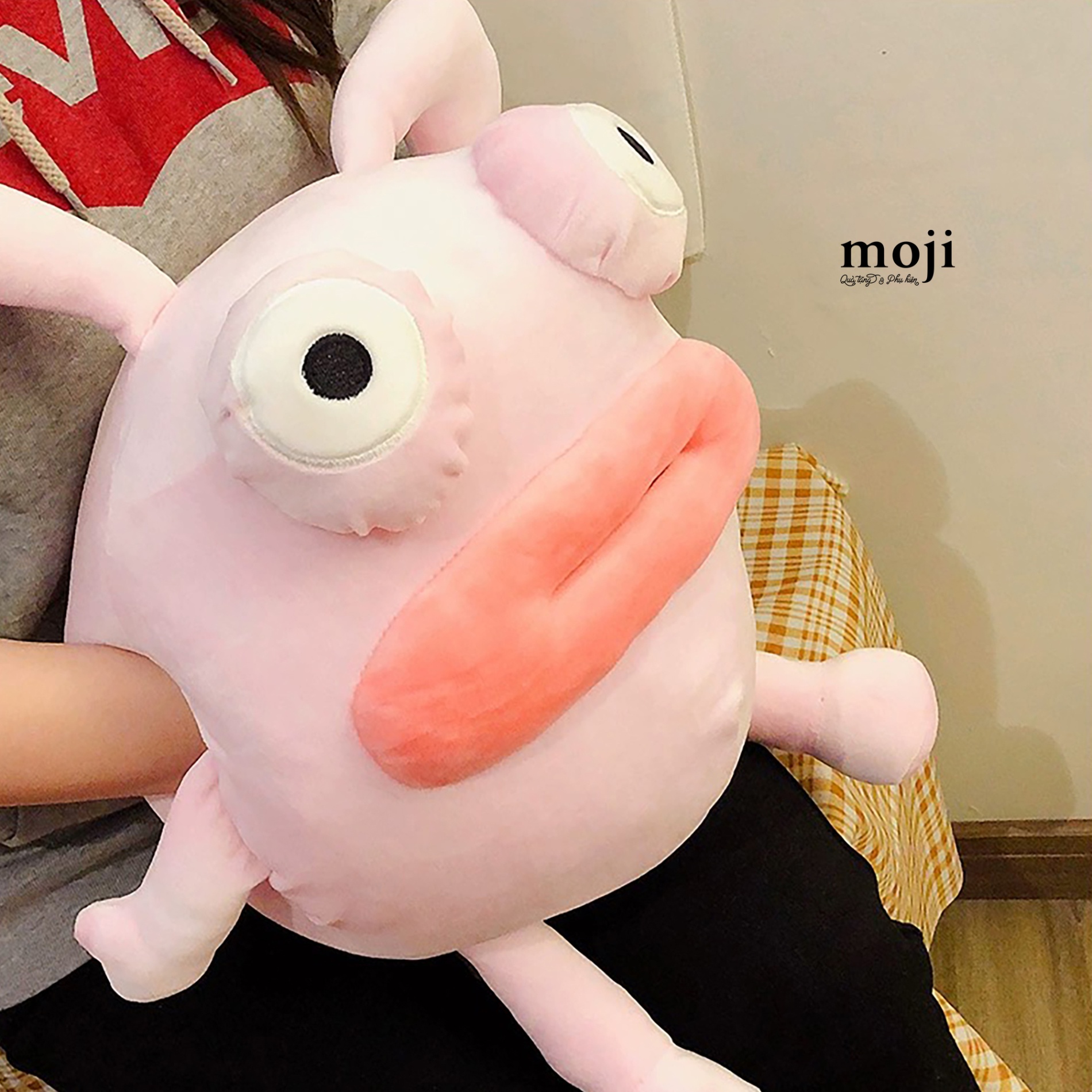 Gấu bông MJ ấm tay Funny vibes Funny animal big eyes môi dày 35cm