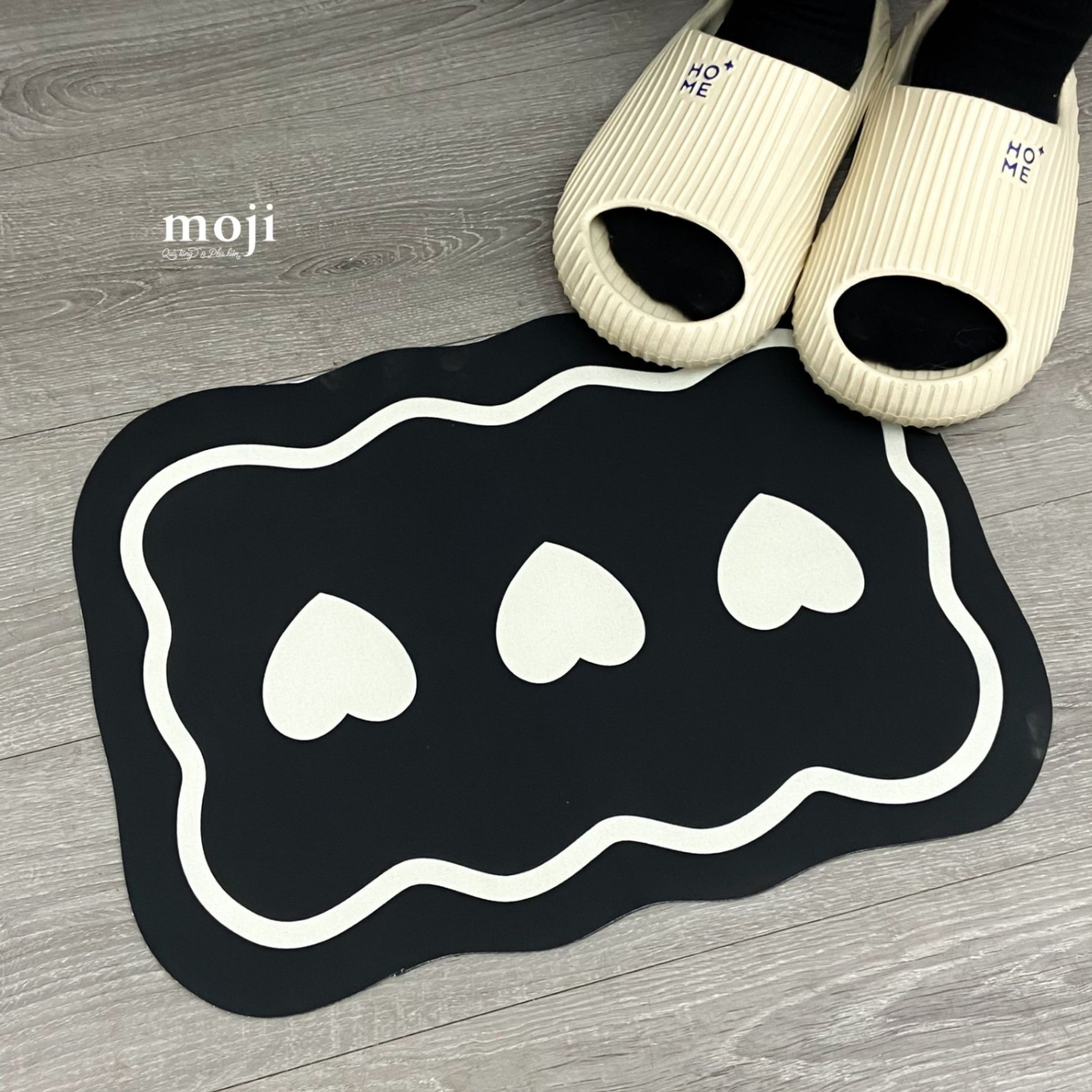 Thảm đa năng White heart wavy style 30x40