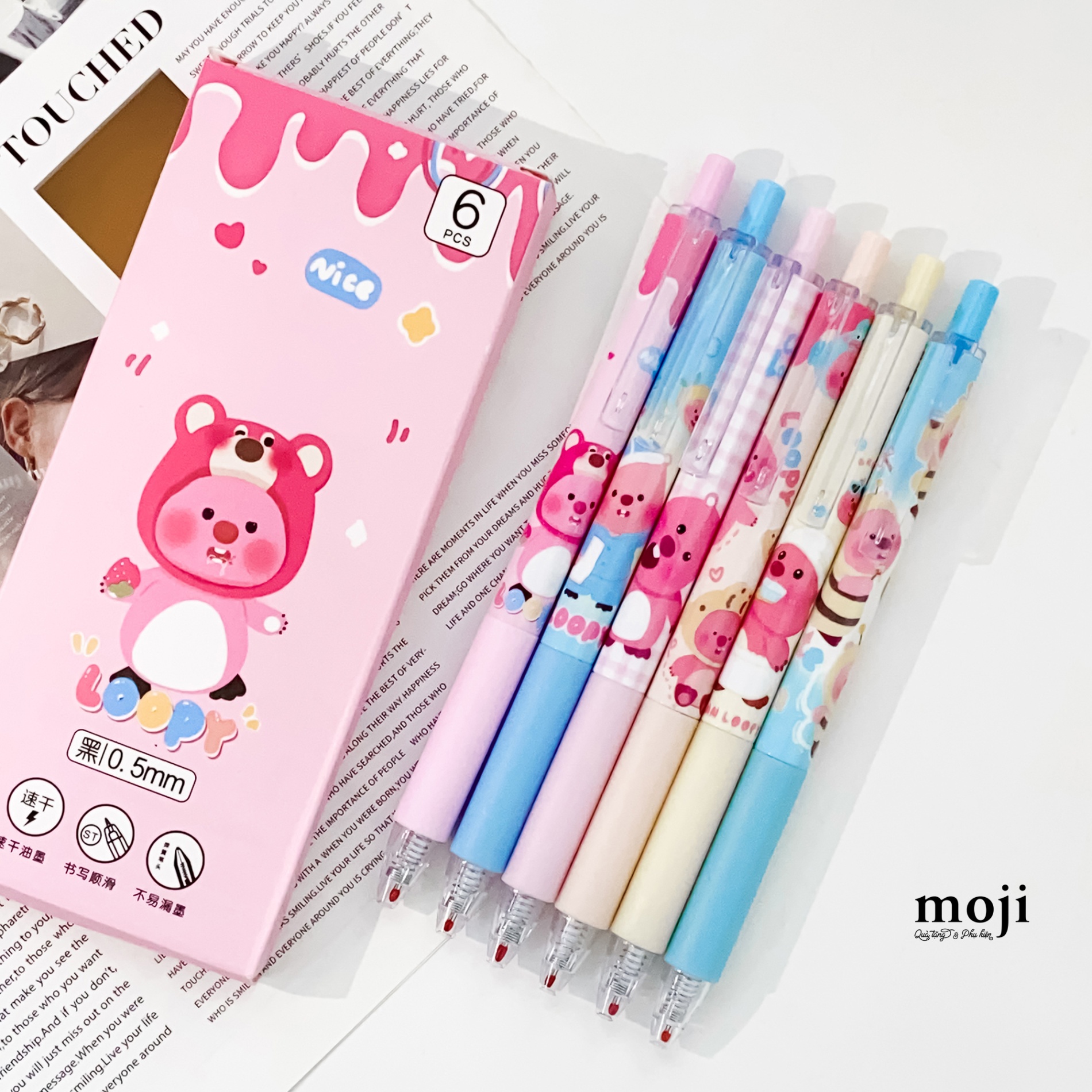 Bút viết set6 Hải ly Loopy cute things