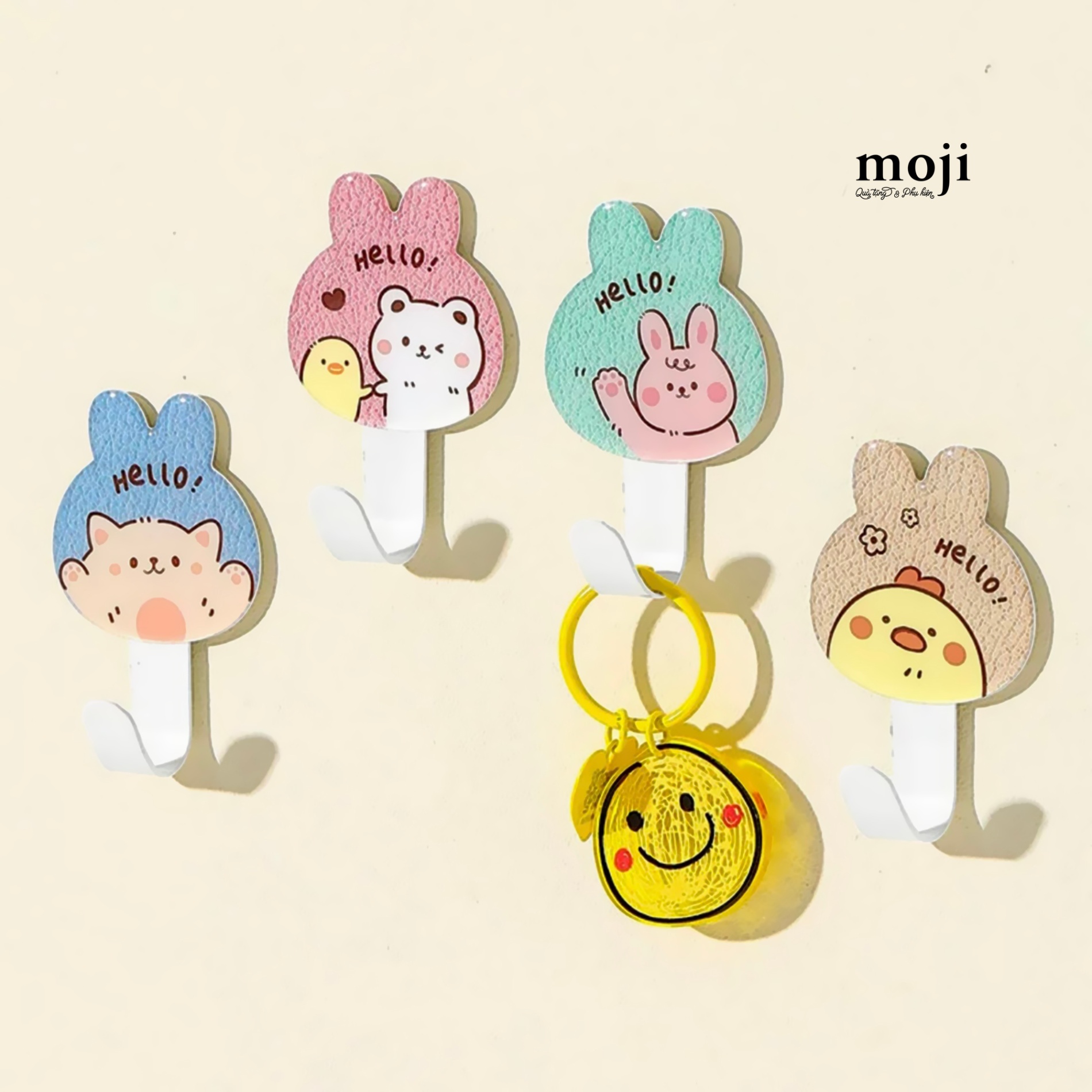 Móc treo đồ kim loại Animal hello in the rabbit shape set2