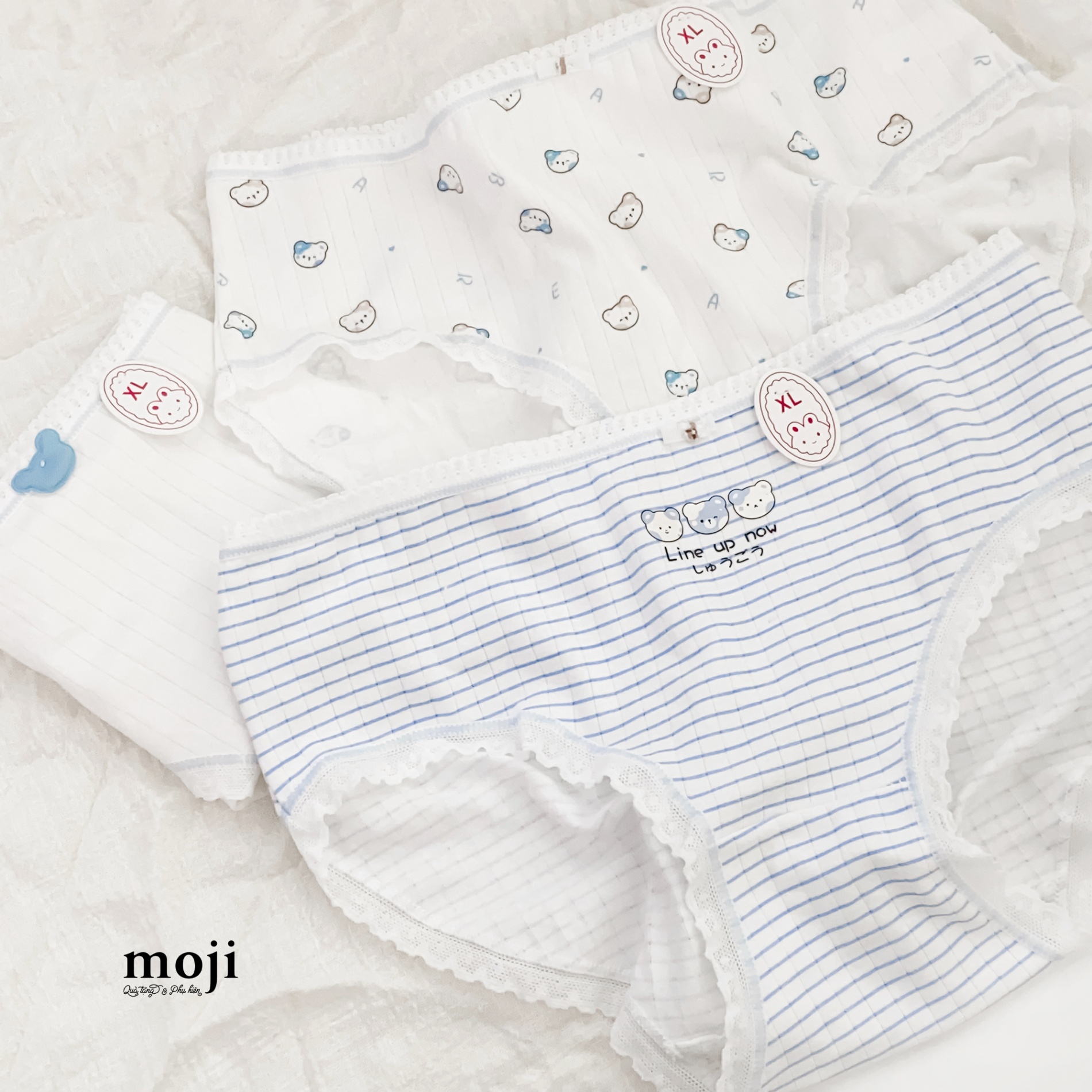 Quần chip MJ Baby bear face phối màu có viền