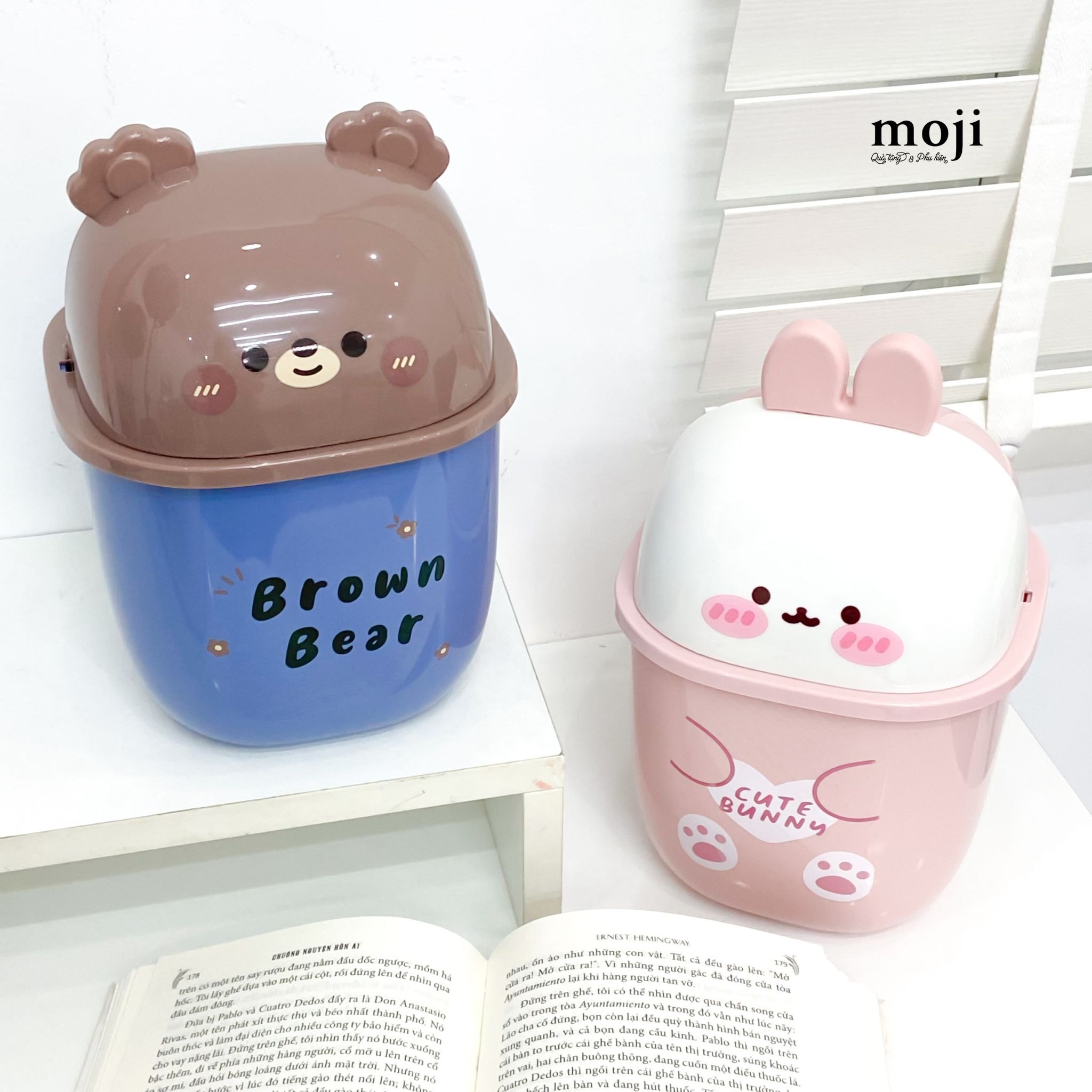 Recycle Bin Brown bear sweet bunny 16x25