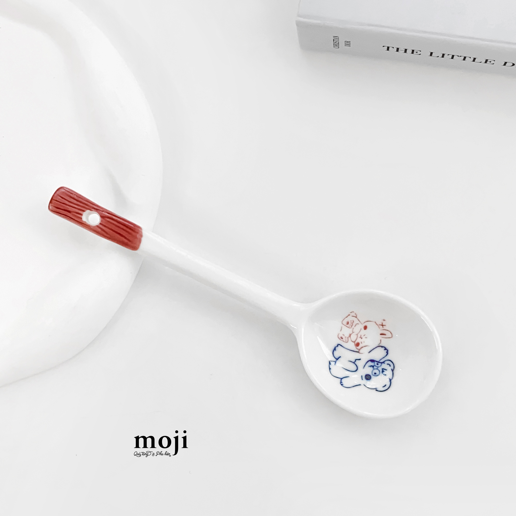 Thìa muỗng sứ Couple baby bear rabbit