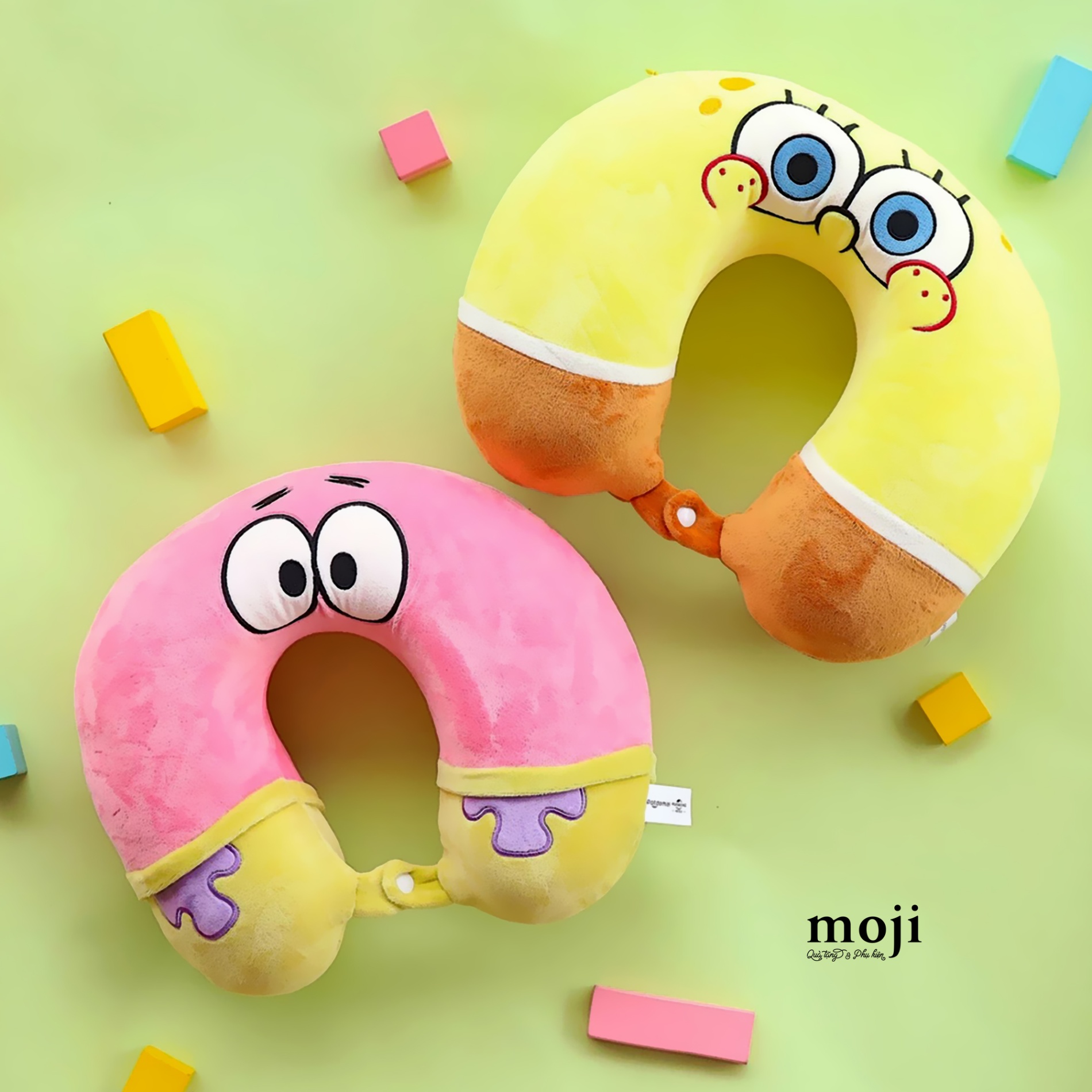 Gấu bông chữ U ruột cao su SpongeBob Patrick Star big eyes