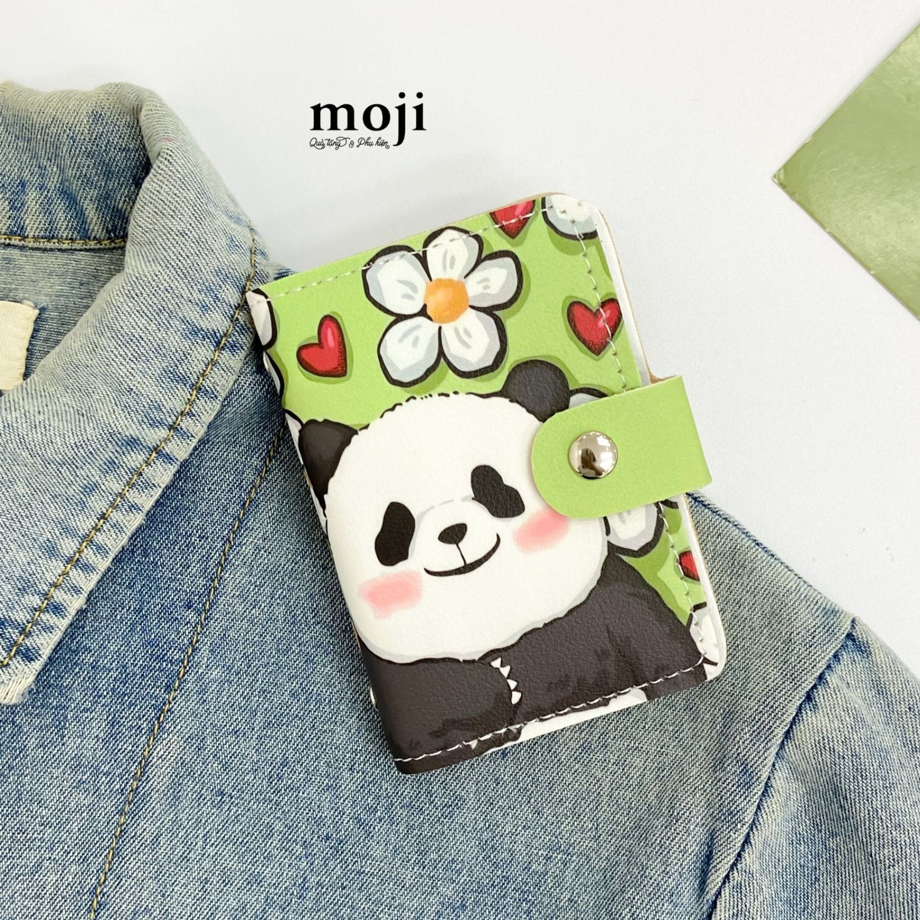 Ví mini đa năng Gấu trúc Pandabiz flower 8x11
