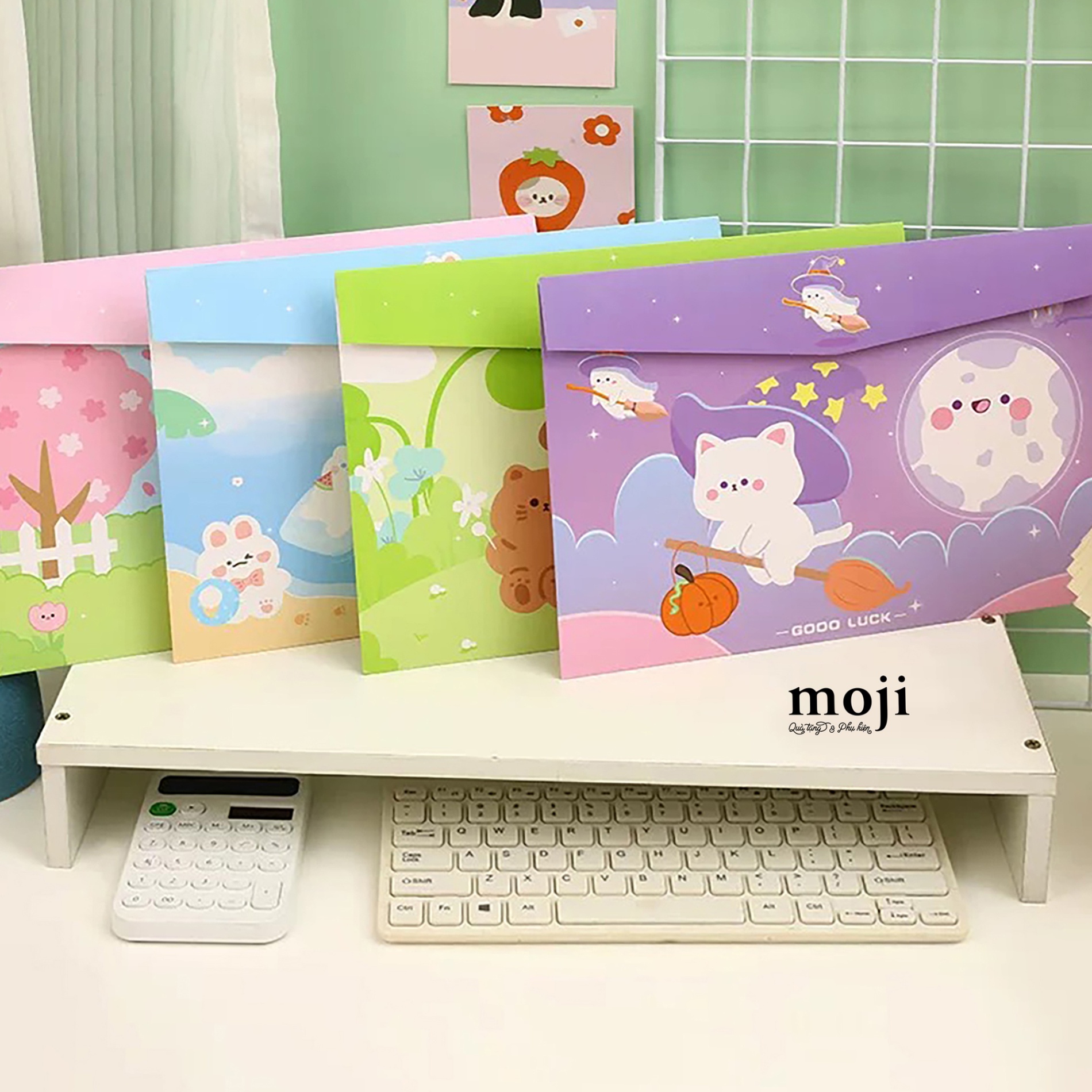 Túi đựng tài liệu MJ giấy dán Animal four seasons good luck 23x32