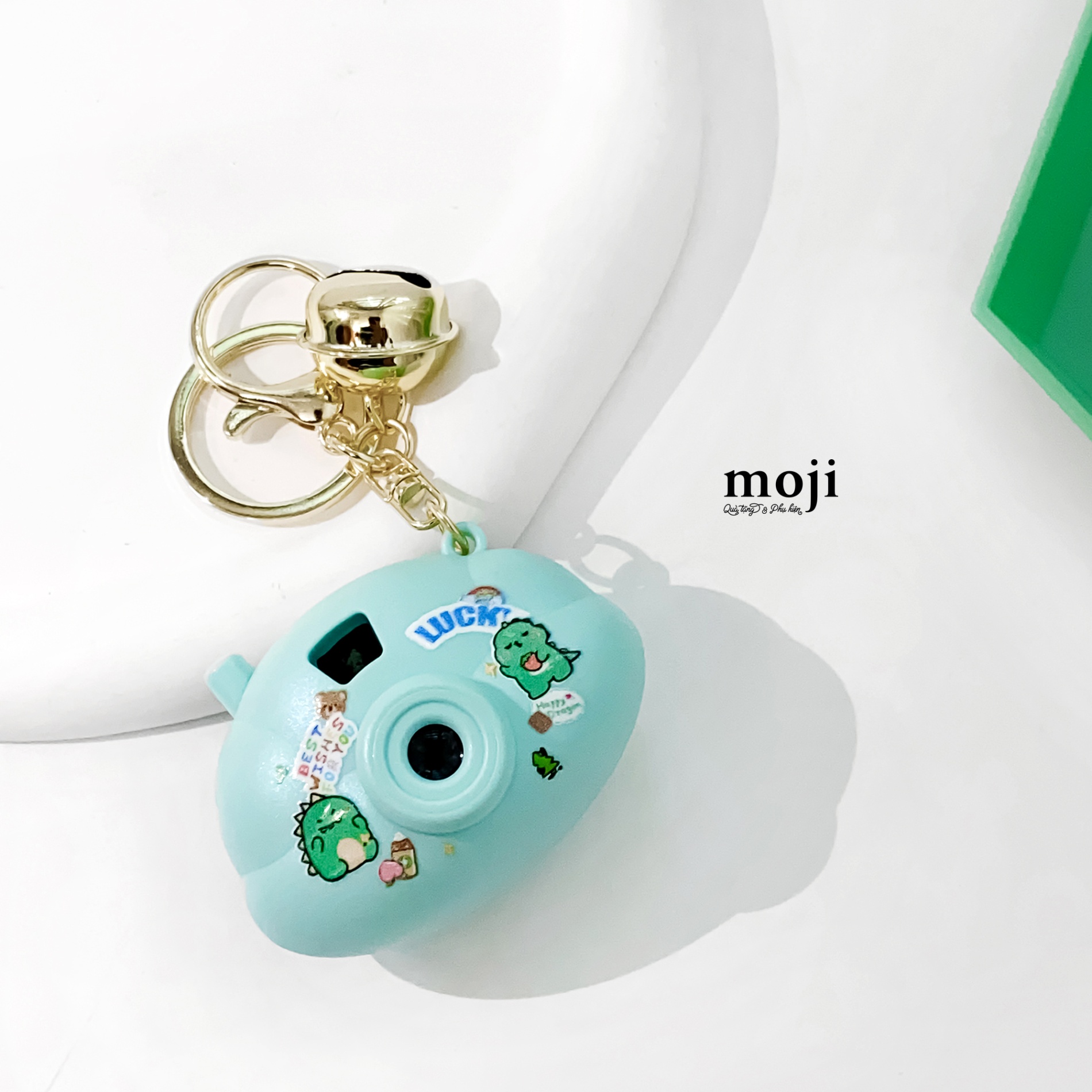Móc khóa đèn led máy chiếu Dinosaur khủng long lucky leng keng