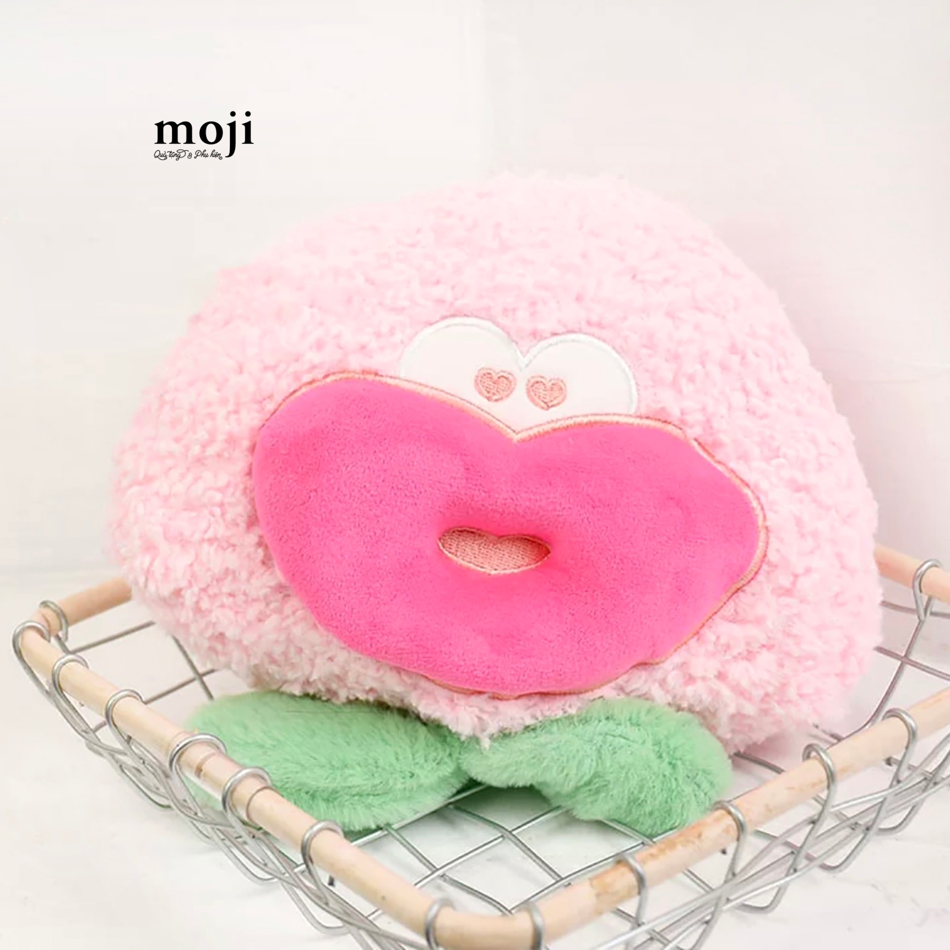 Gấu bông MS Funny vibes fruit peach môi dày 25cm