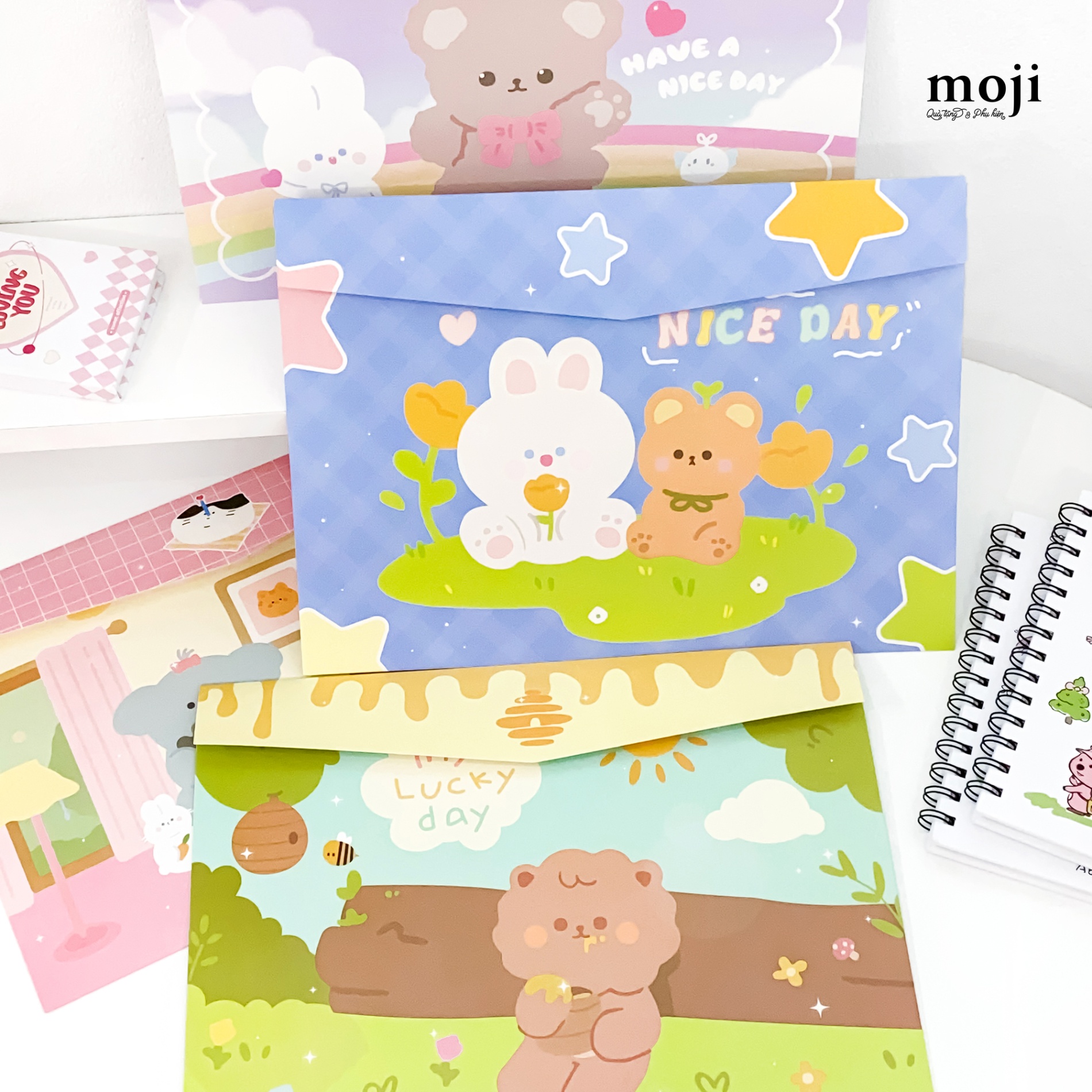 Túi đựng tài liệu MJ giấy dán Animal nice day 23x32