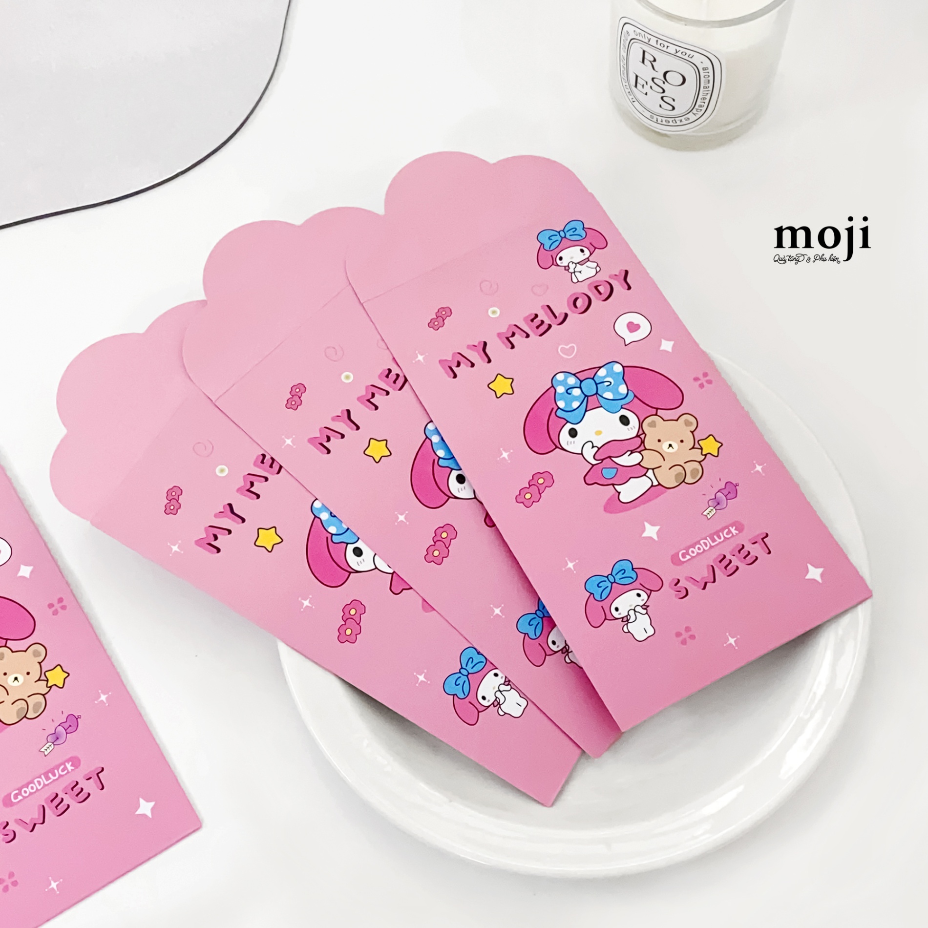 Bao lì xì Sanrio family My Melody good luck set4