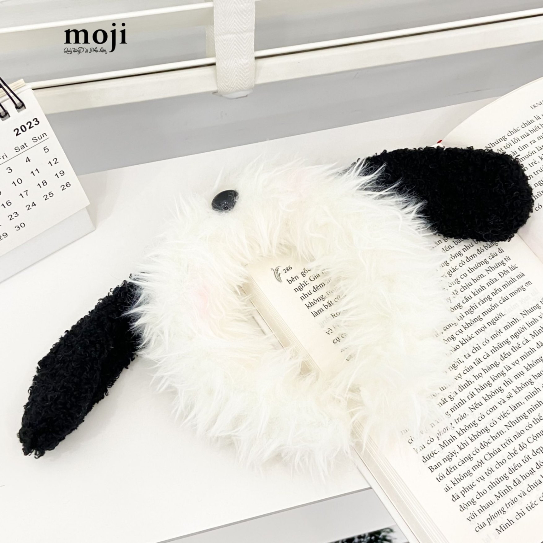 Băng đô bờm lông xù Cute dog có tai phối màu