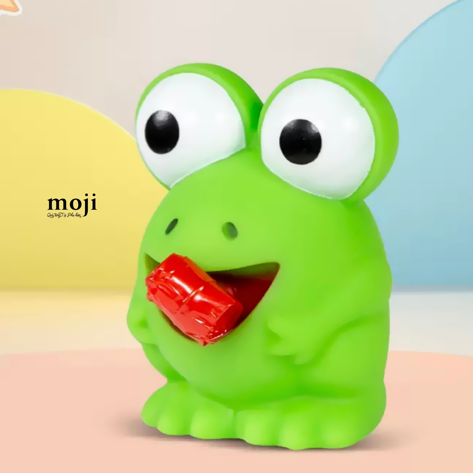 Đồ chơi bóp bóp Frog big eyes stick out tongue 8cm