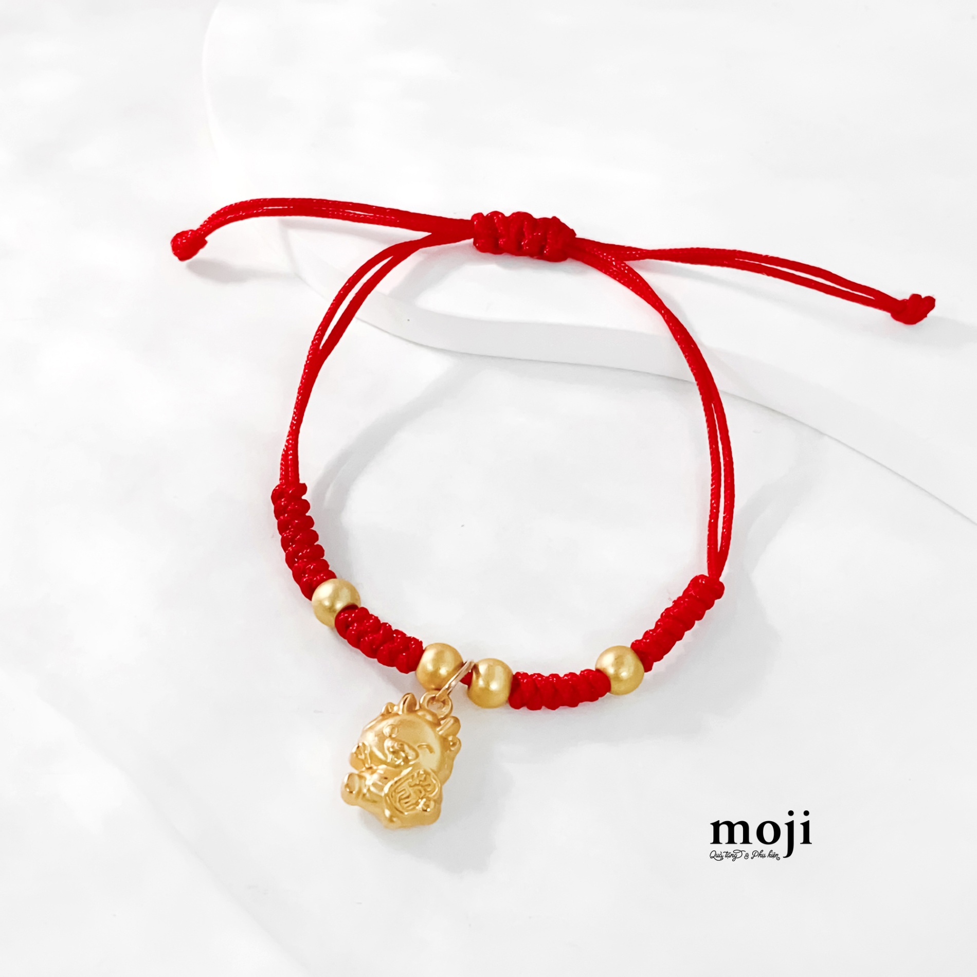 Vòng tay tết chỉ đỏ Rồng cute dragon blink hạt tròn