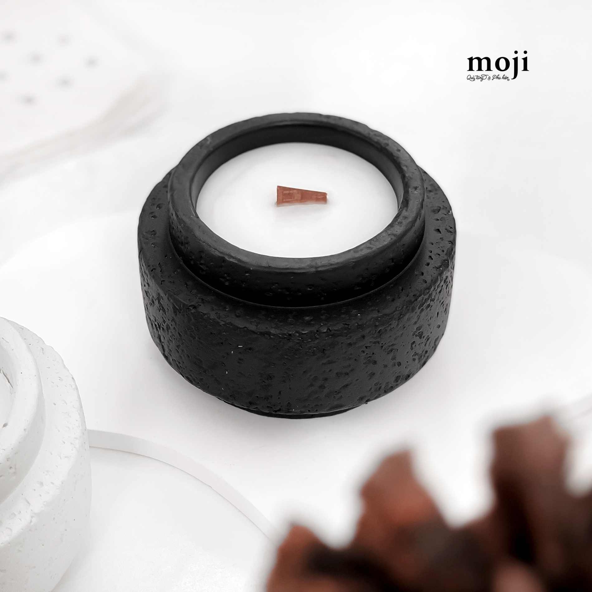 Nến thơm hũ Cylinder art style with jasmine 5x8