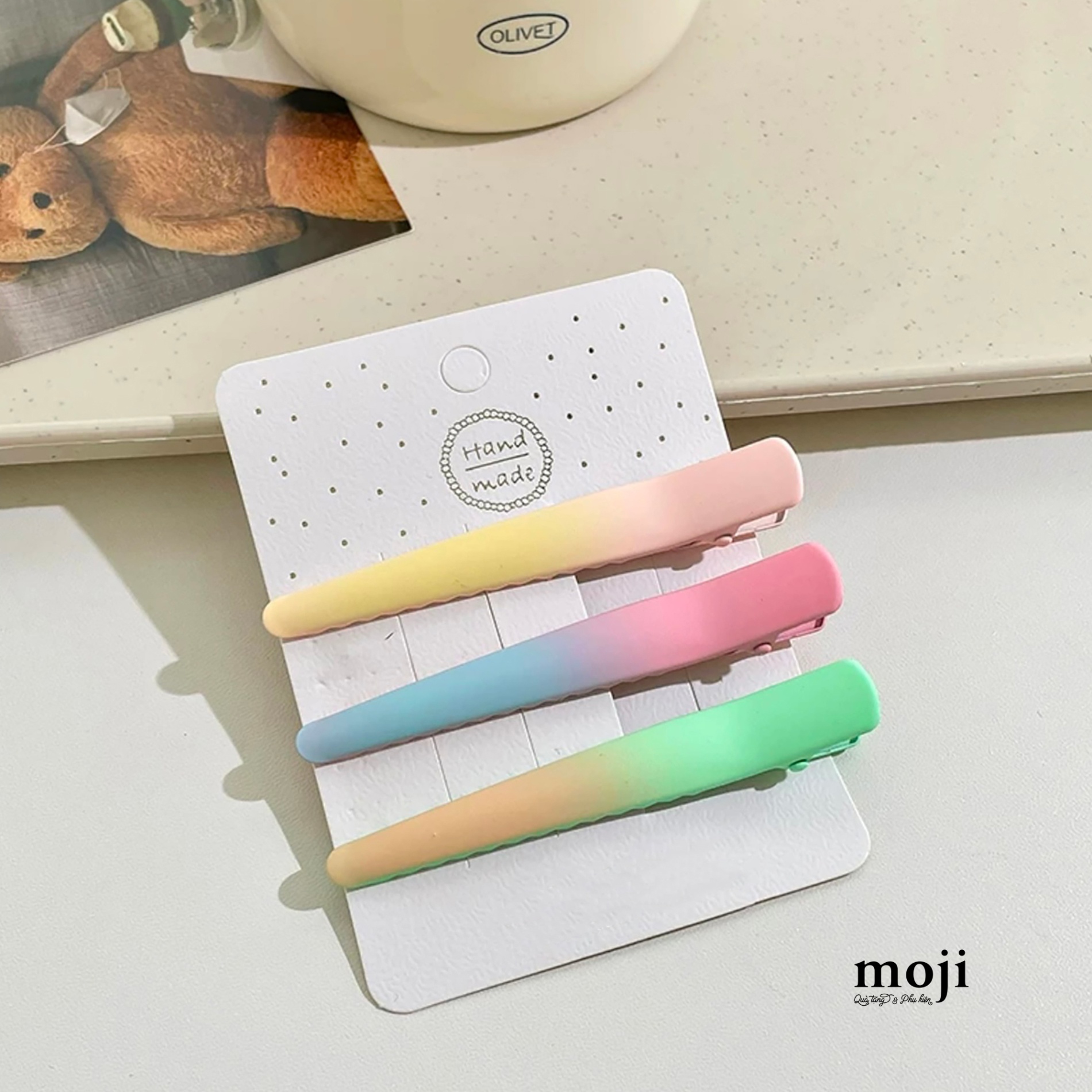 Kẹp tóc trang điểm Basic gradient color set3