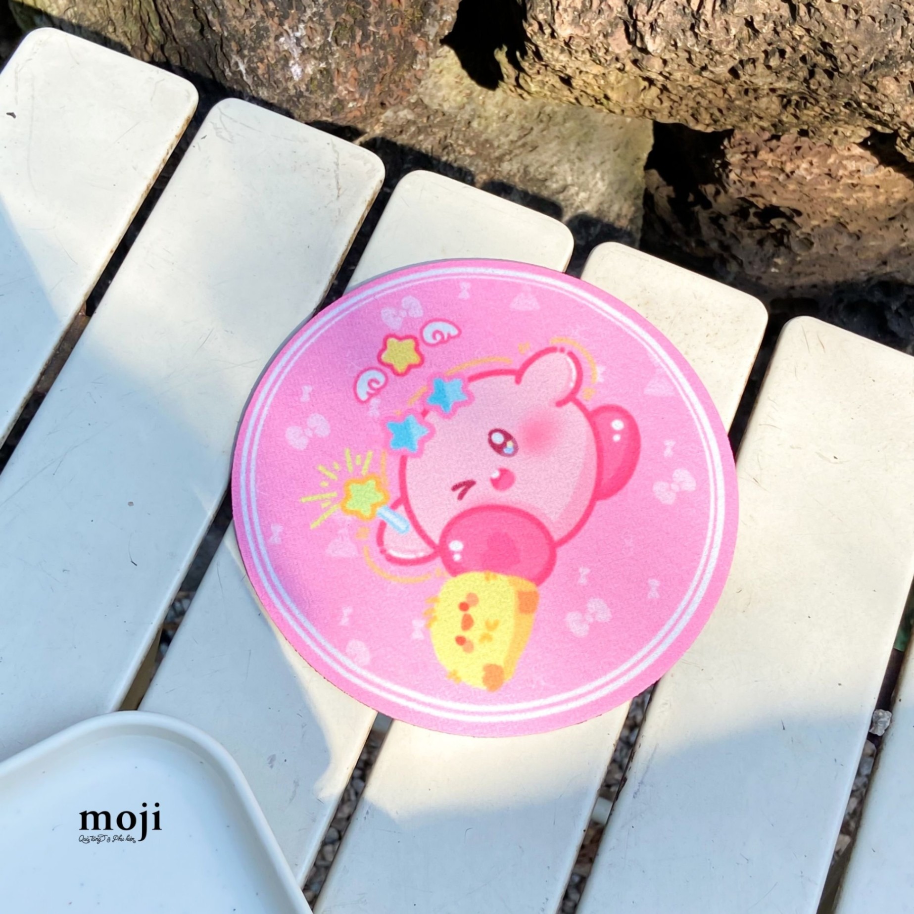 Lót bàn ăn lót nồi chống nóng Kirby little chick and star 15cm