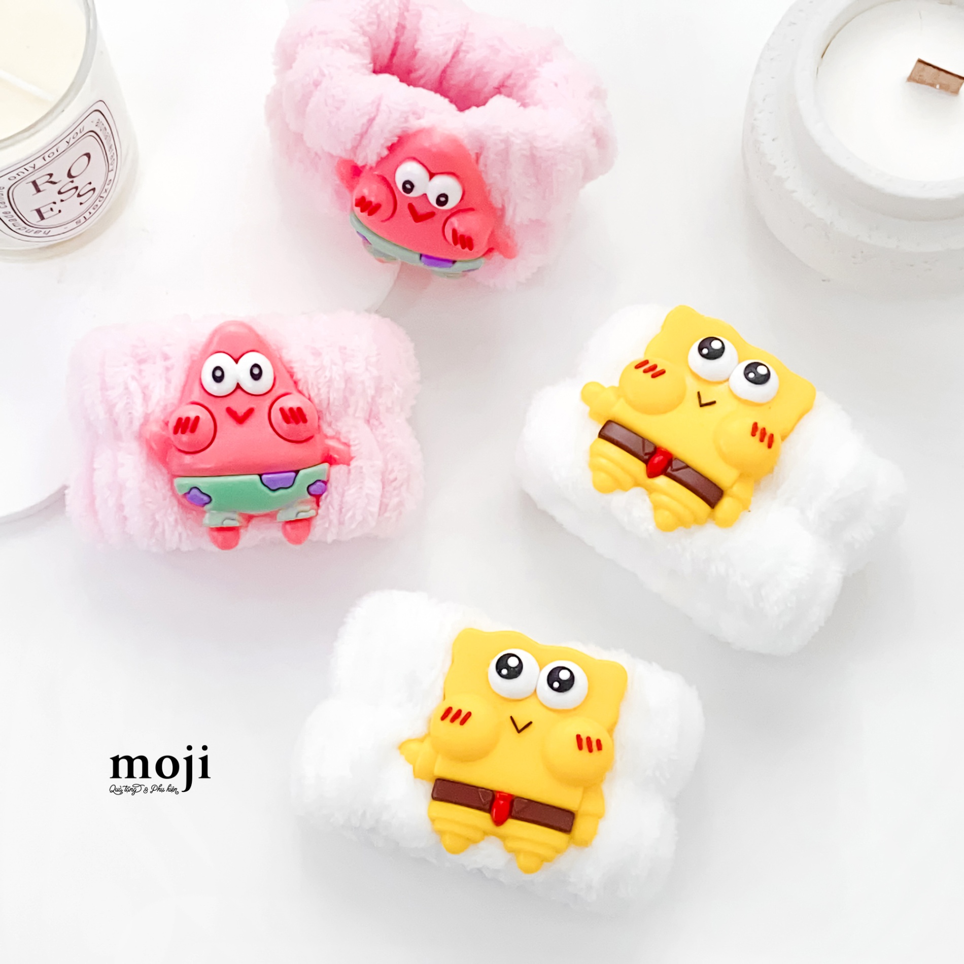 Băng đô cổ tay SpongeBob Patrick Star chubby cheeks set2
