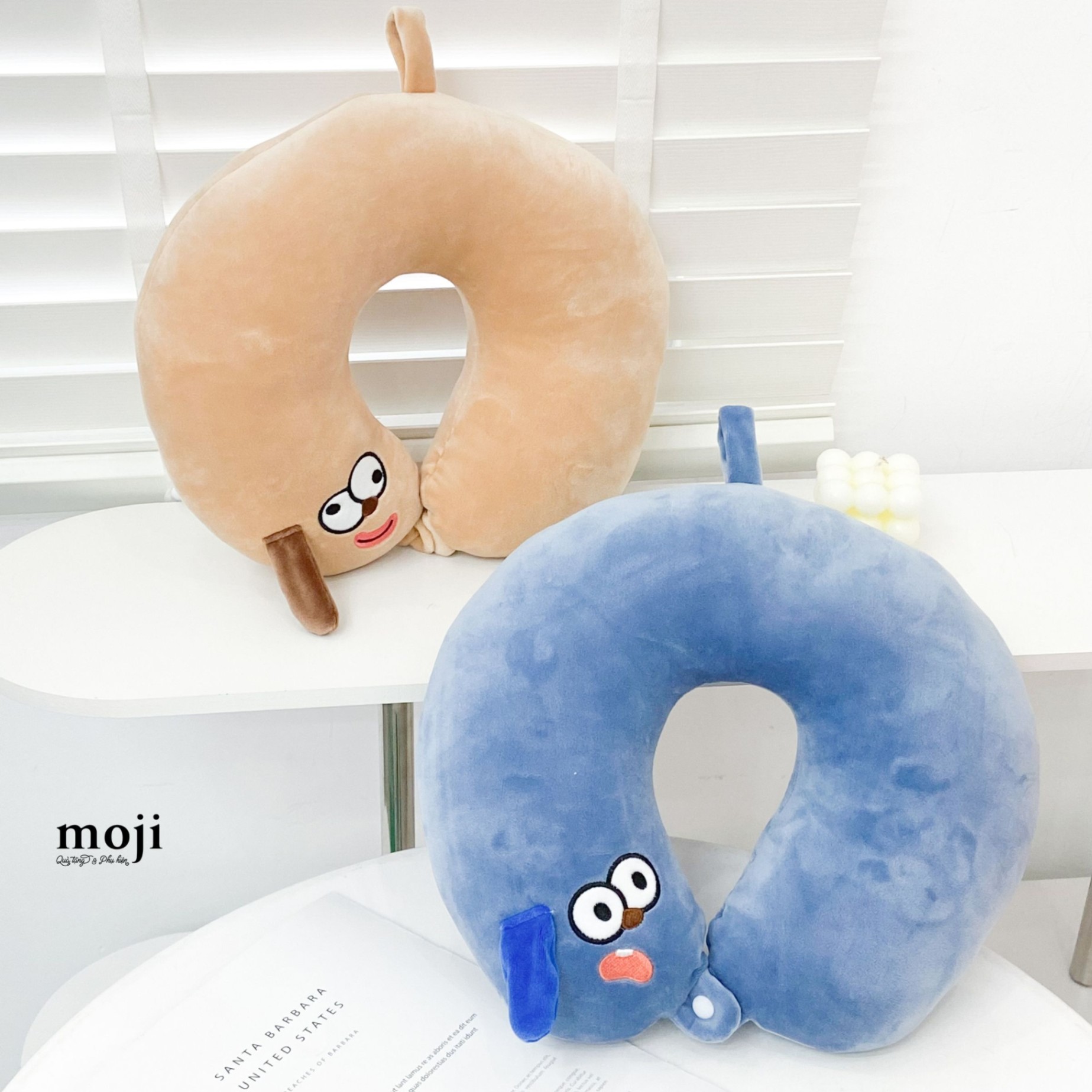 Gấu bông chữ U Cute dog big eyes có tai phối màu