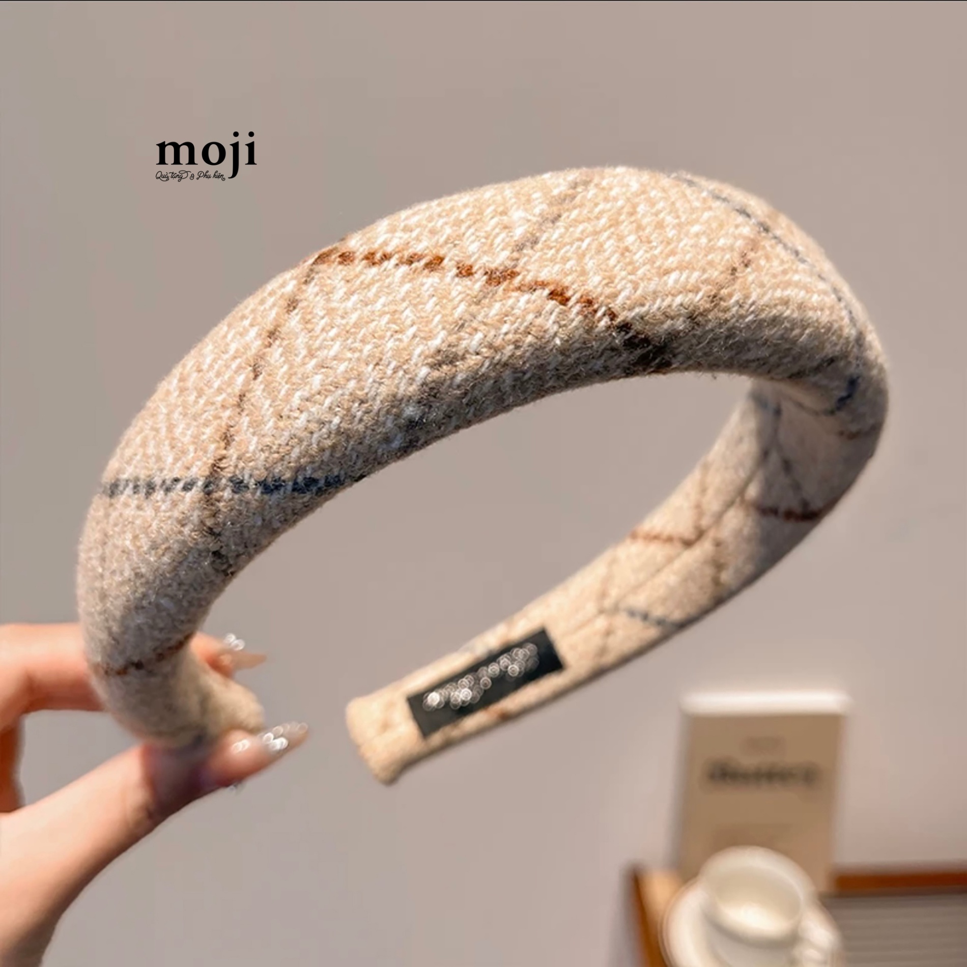 Băng đô bờm Vintage đường kẻ
